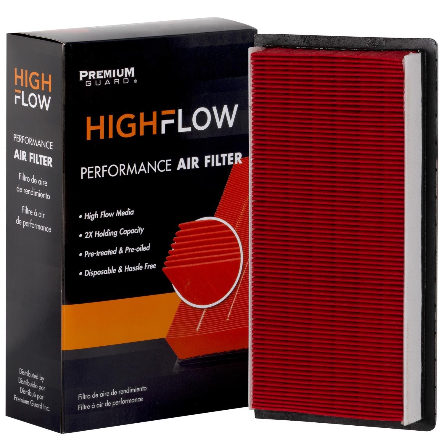 HIGHFLOW PA6202X, High Performance, Pre-Oiled Disposable Engine Air Filter | Fits 2016 Nissan Note