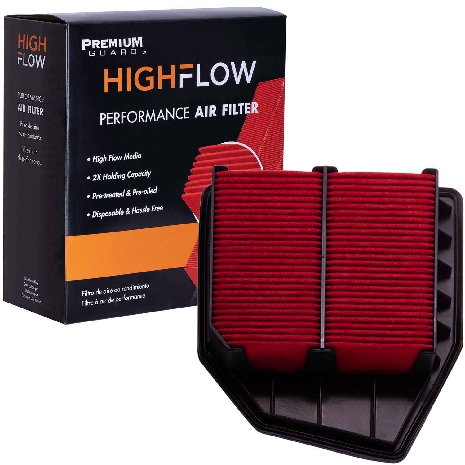 HIGHFLOW PA6309X, High Performance, Pre-Oiled Disposable Engine Air Filter