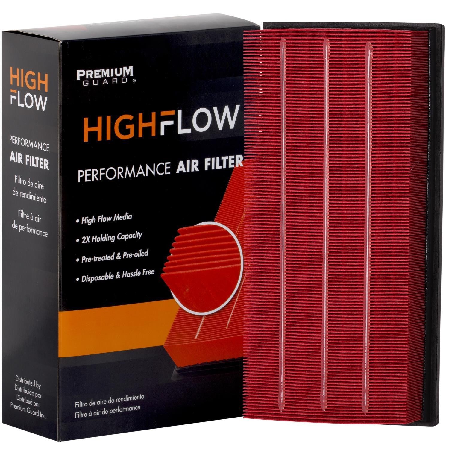 HIGHFLOW PA9918X, High Performance, Pre-Oiled Disposable Engine Air Filter | Fits 2021 Land Rover Range Rover Sport