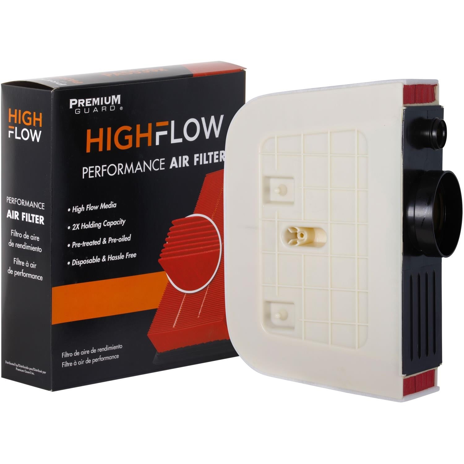 HIGHFLOW PA99826X, High Performance, Pre-Oiled Disposable Engine Air Filter | Fits 2019 Audi Q7