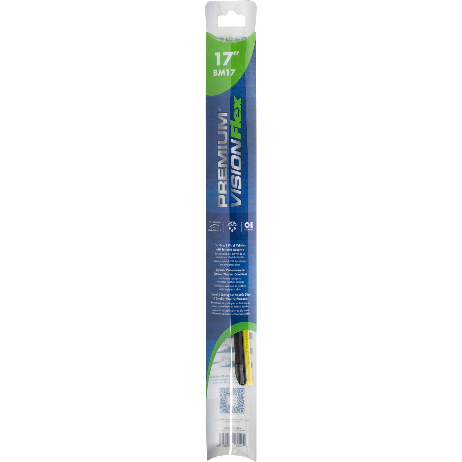 Premium Vision Beam Wiper Blade Fits 2022 Mazda 2, BM17