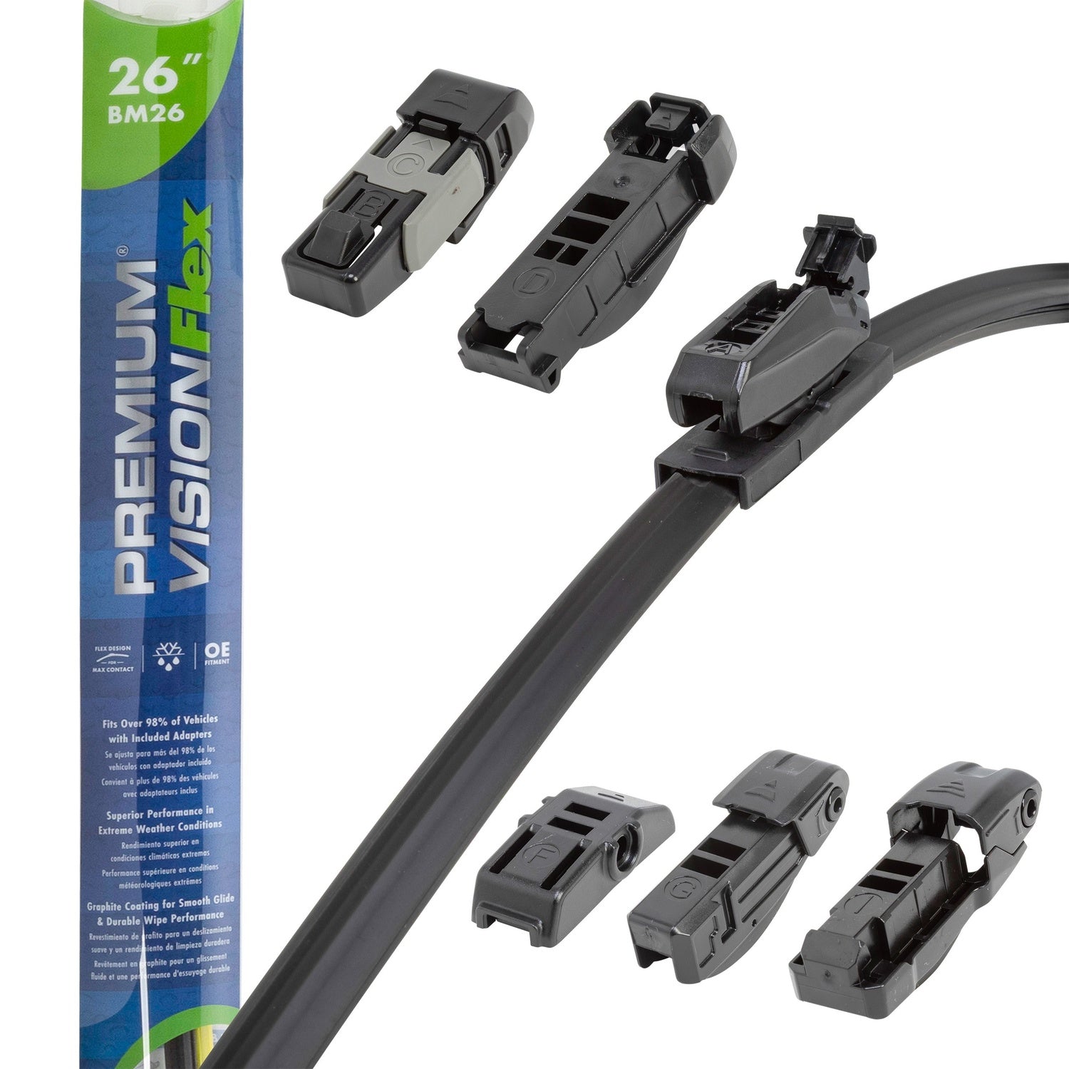 Premium Vision Beam Wiper Blade Fits 2021 Volkswagen Polo, BM26