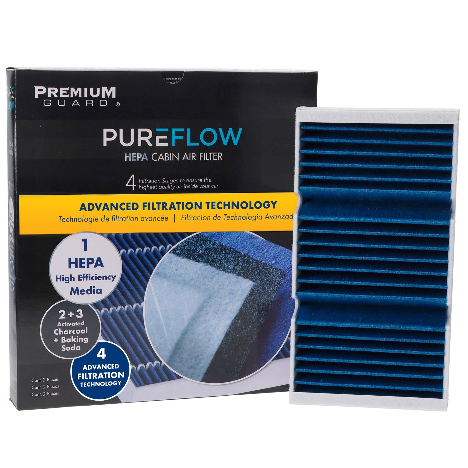 PUREFLOW® 2018 Mercedes-Benz GLE550 Cabin Air Filter with HEPA and Antibacterial Technology, PC99366HX