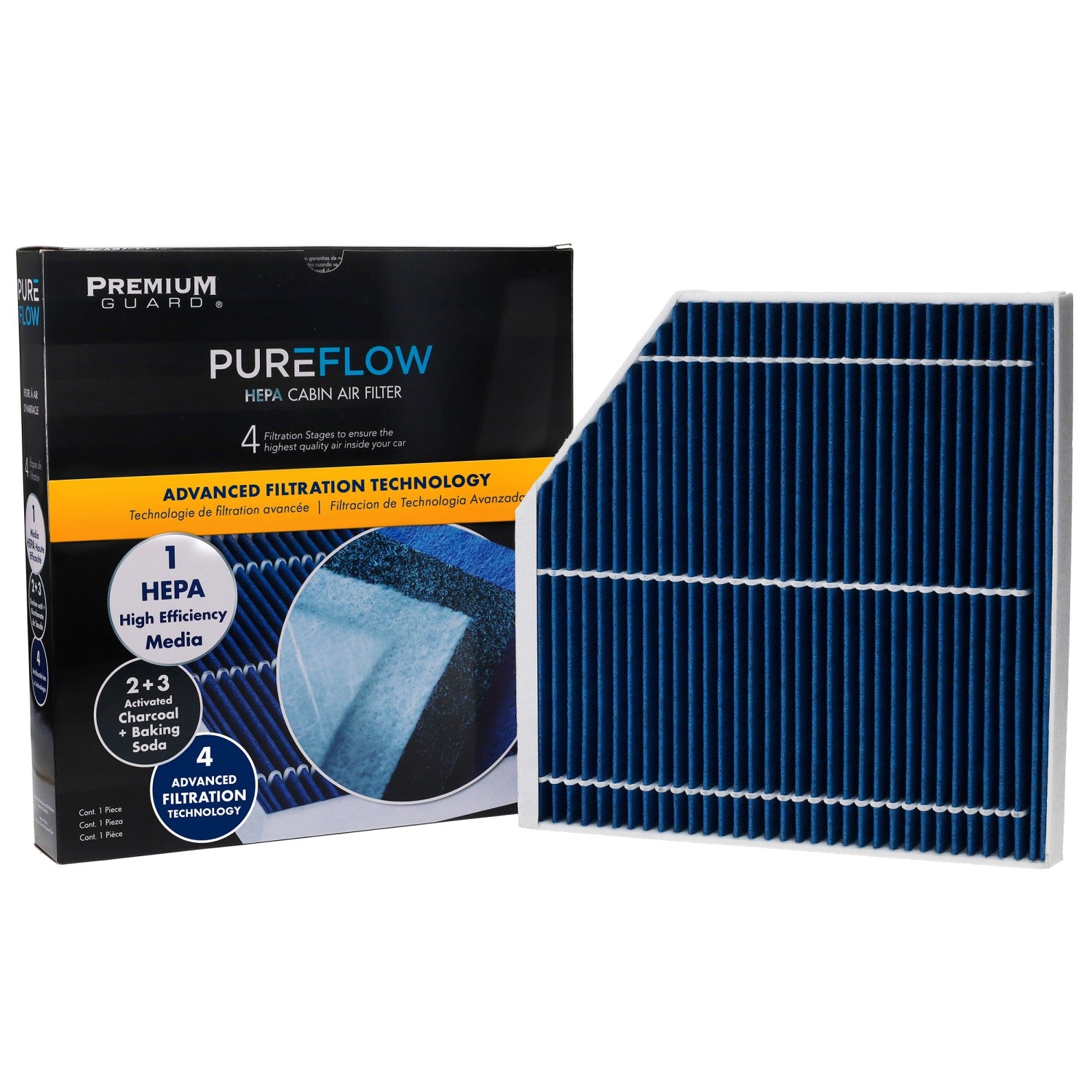 PUREFLOW 2017 Audi A8 Quattro Cabin Air Filter with HEPA and Antibacterial Technology, PC4439HX