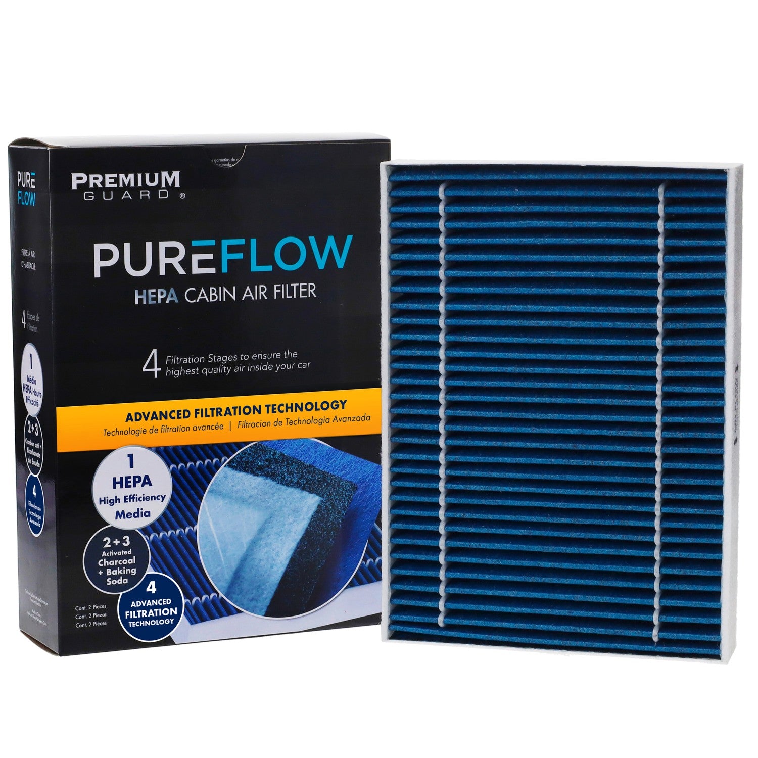 PUREFLOW 2021 BMW 540i Cabin Air Filter with HEPA and Antibacterial Technology, PC99244HX