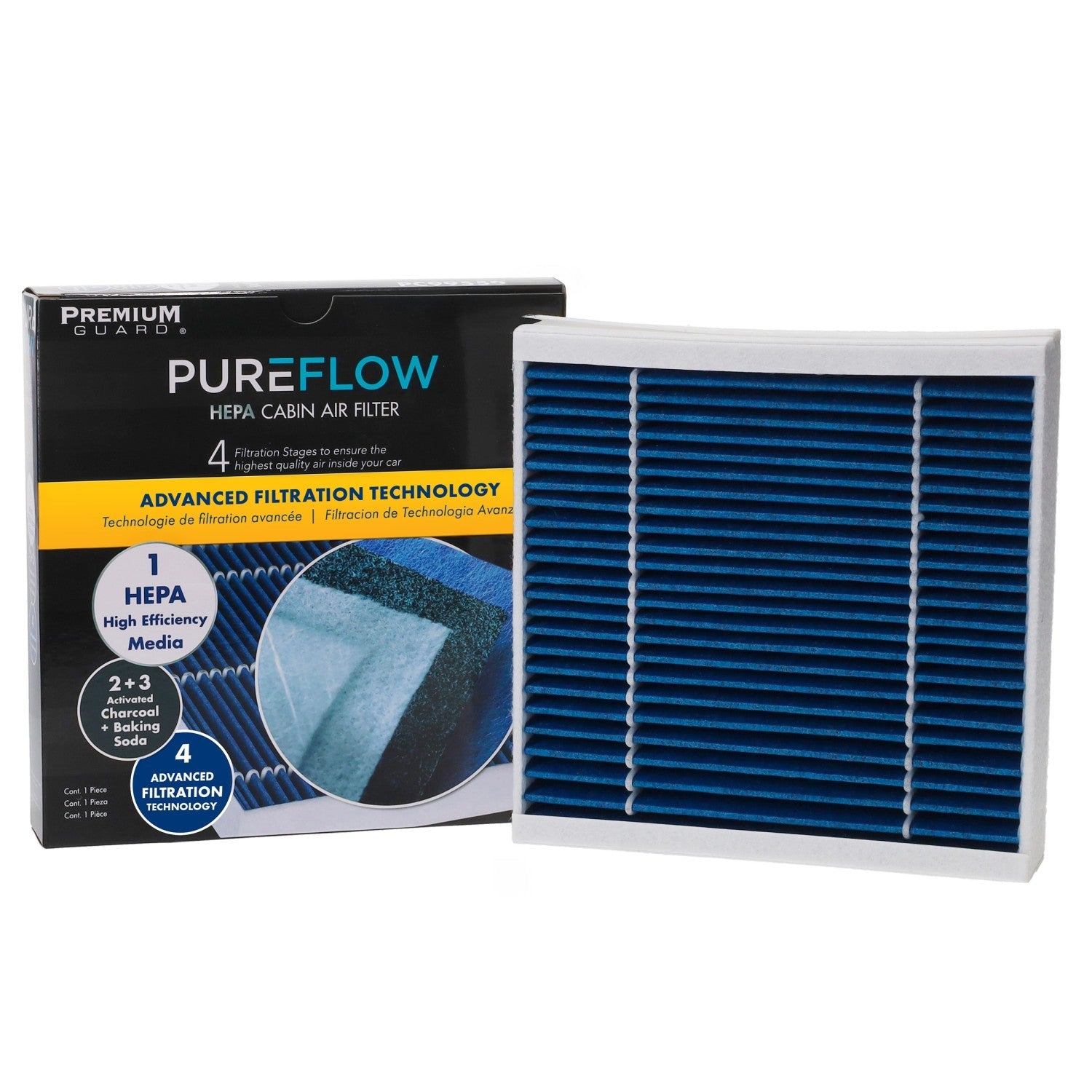 PUREFLOW® 2027 Mercedes-Benz GLE63 AMG S SUV Cabin Air Filter with HEPA and Antibacterial Technology, PC99559HX