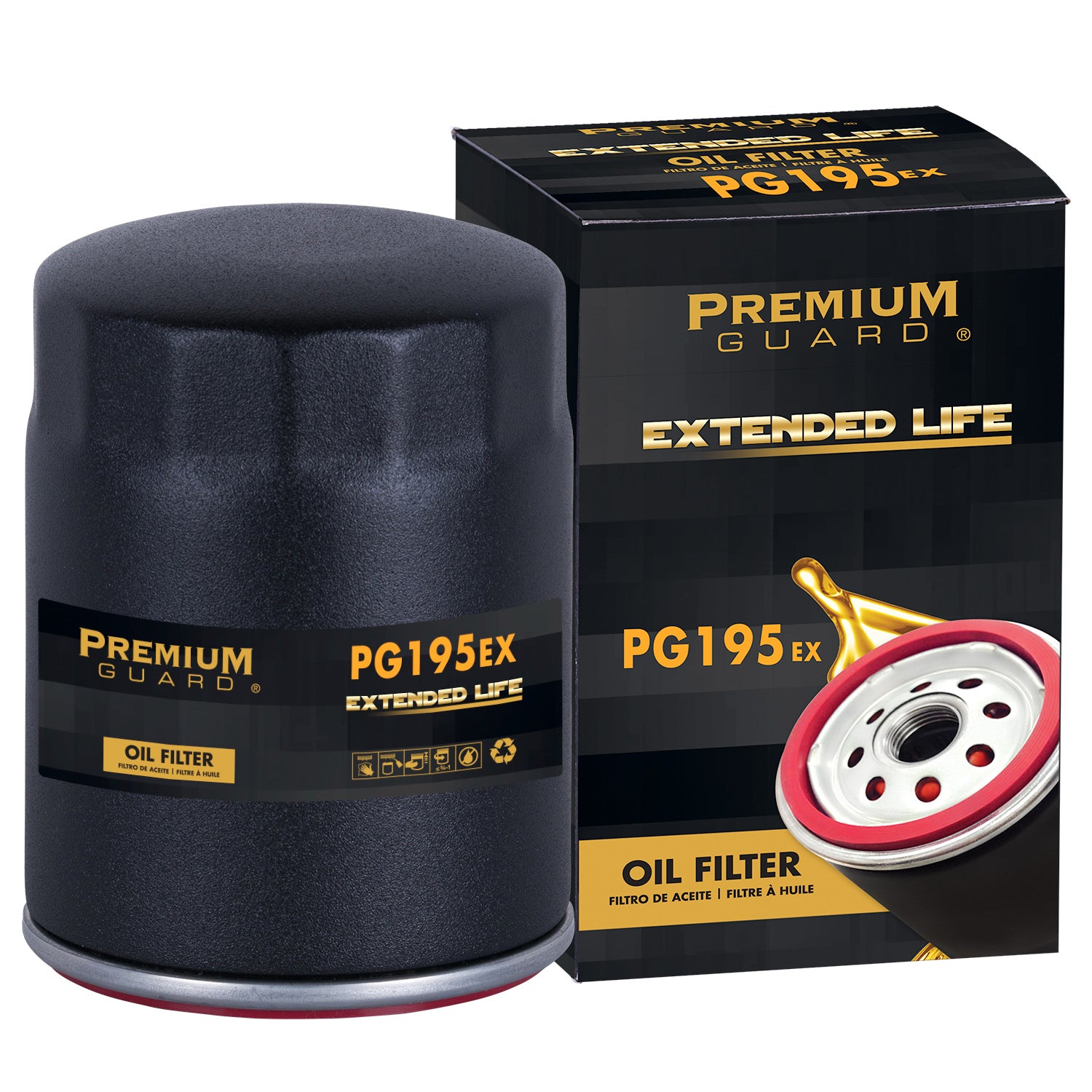 PG PG195EX Extended Performance Oil Filter | Fits 1994 Harley-Davidson FXDS-Conv Dyna Convertible