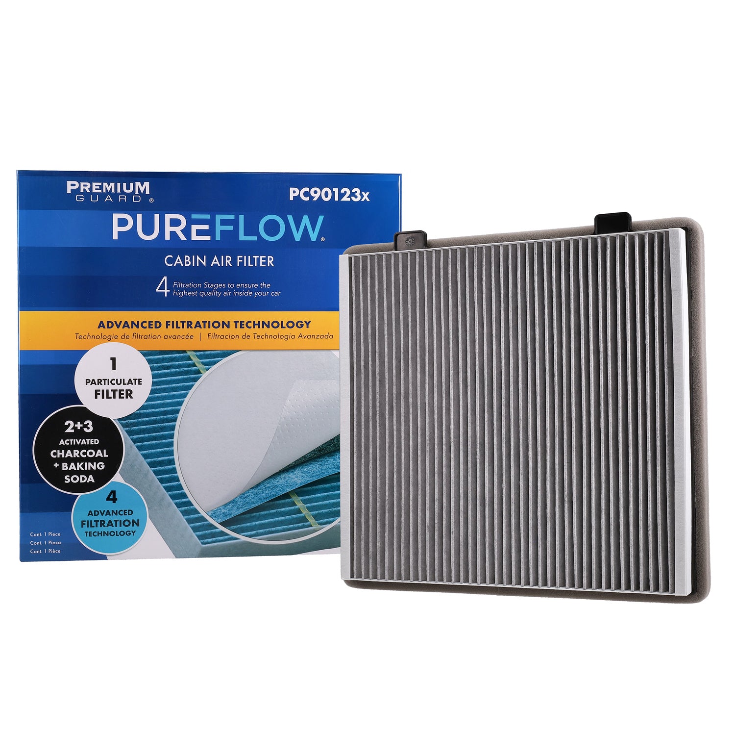 PUREFLOW® 2024 Tesla Cybertruck Cabin Air Filter with Antibacterial Technology, PC90123X