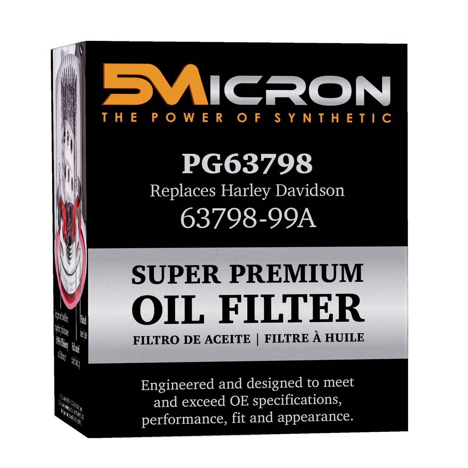 PG PG63798 Optimal Protection Oil Filter | Fits 2025 Harley-Davidson FLTRXSTSE CVO Road Glide ST