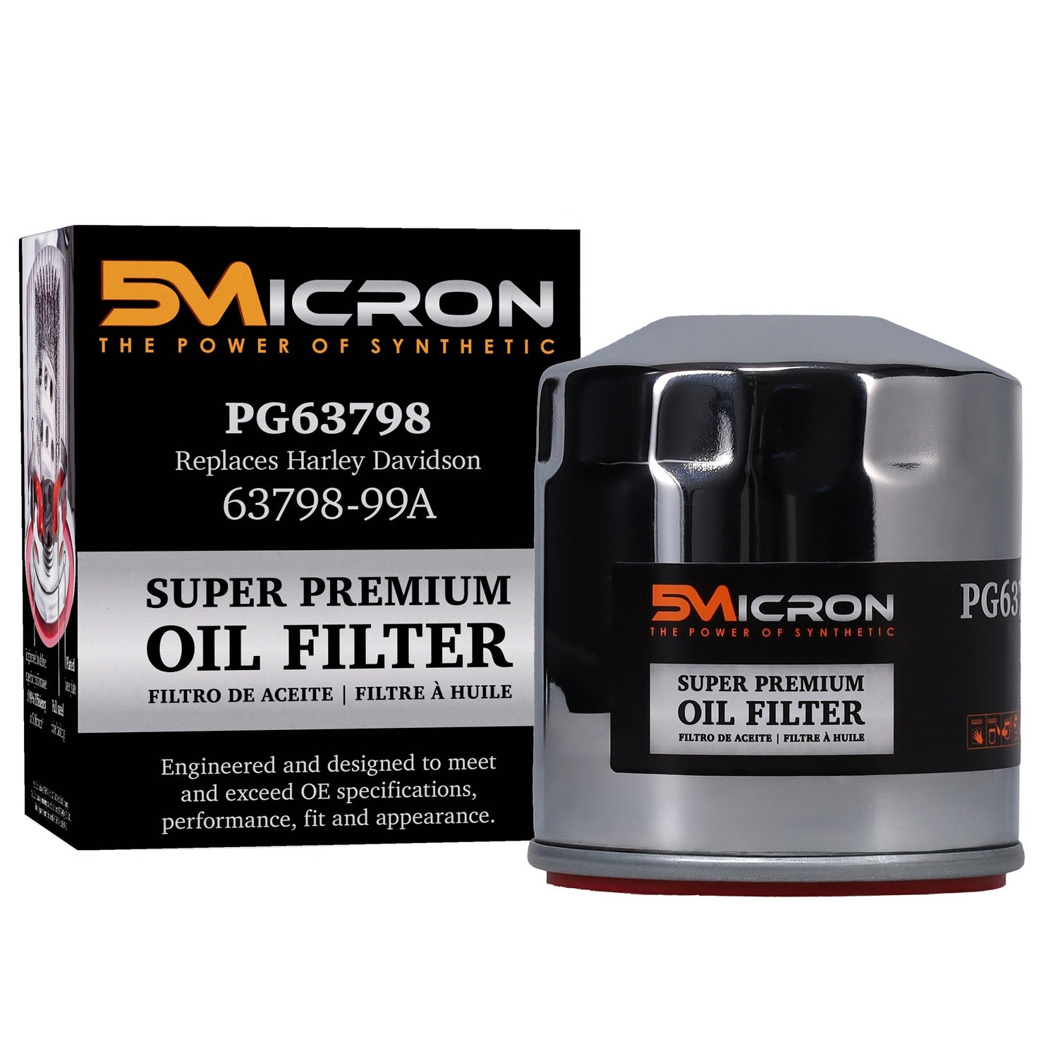 PG PG63798 Optimal Protection Oil Filter | Fits 2024 Harley-Davidson FLTRX Road Glide
