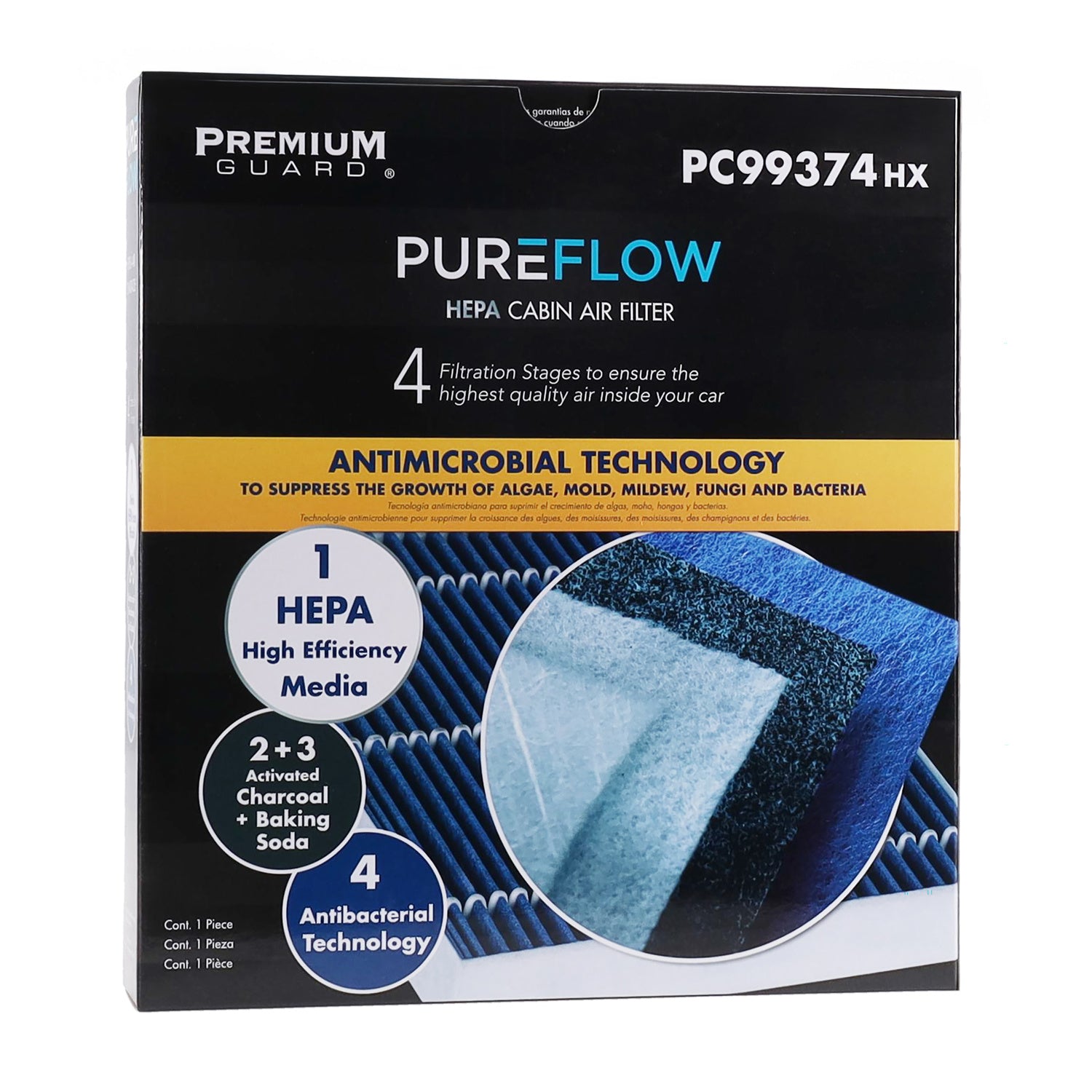 PUREFLOW® 2027 Nissan Kicks Play Cabin Air Filter with HEPA and Antibacterial Technology, PC99374HX