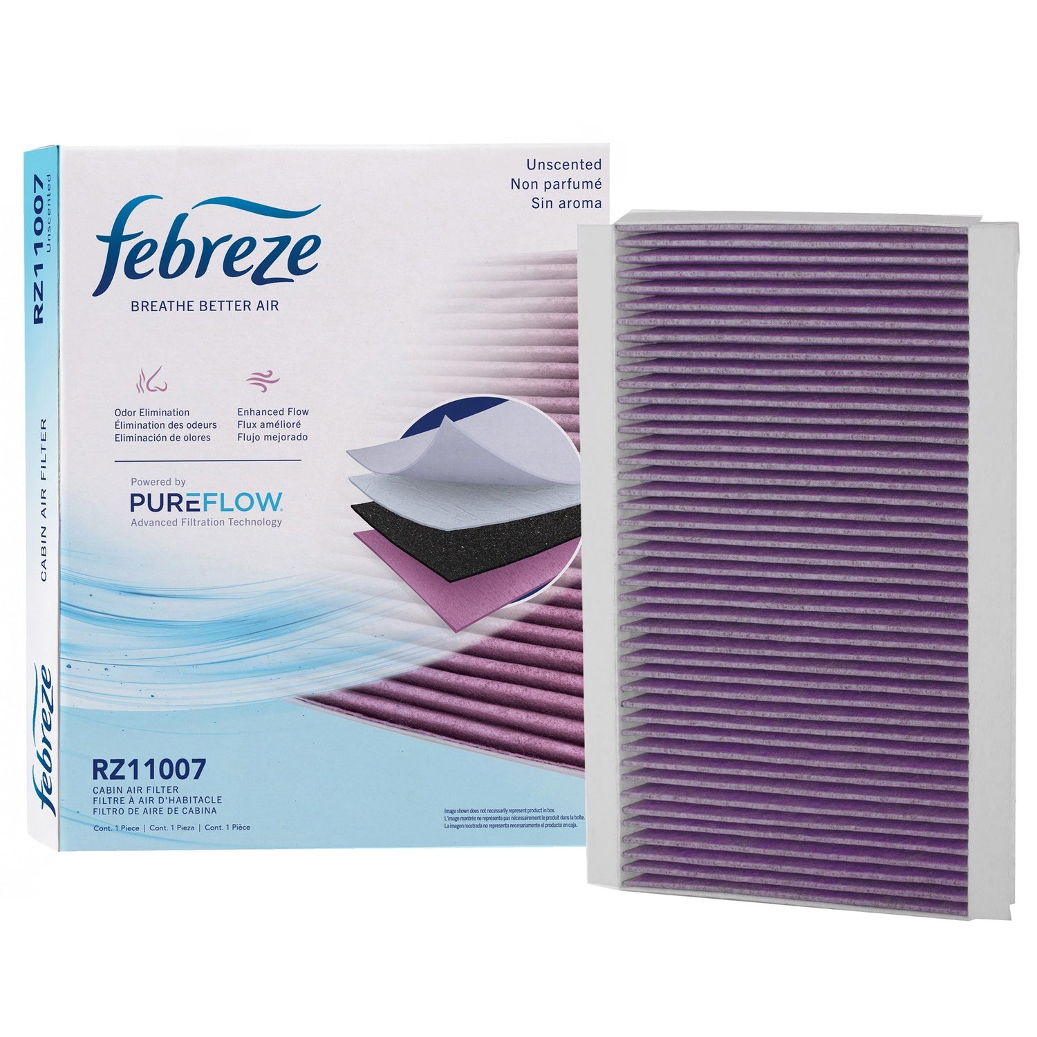 Febreze Odor Control Cabin Air Filter by PUREFLOW RZ11007 | Fits 2009 Dodge Sprinter 2500