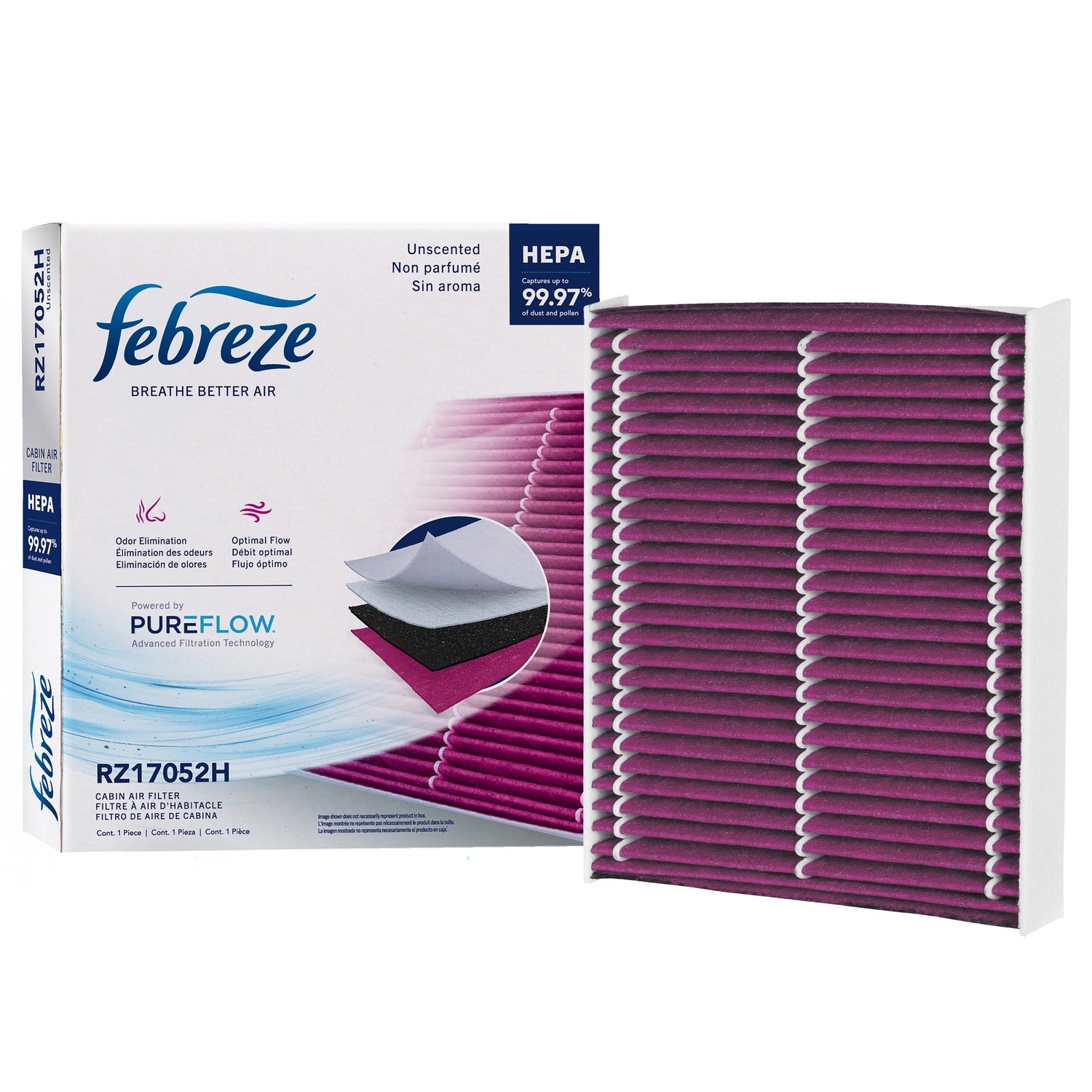 Febreze Odor Control HEPA Cabin Air Filter by PUREFLOW RZ17052H | Fits 2021 Subaru Outback