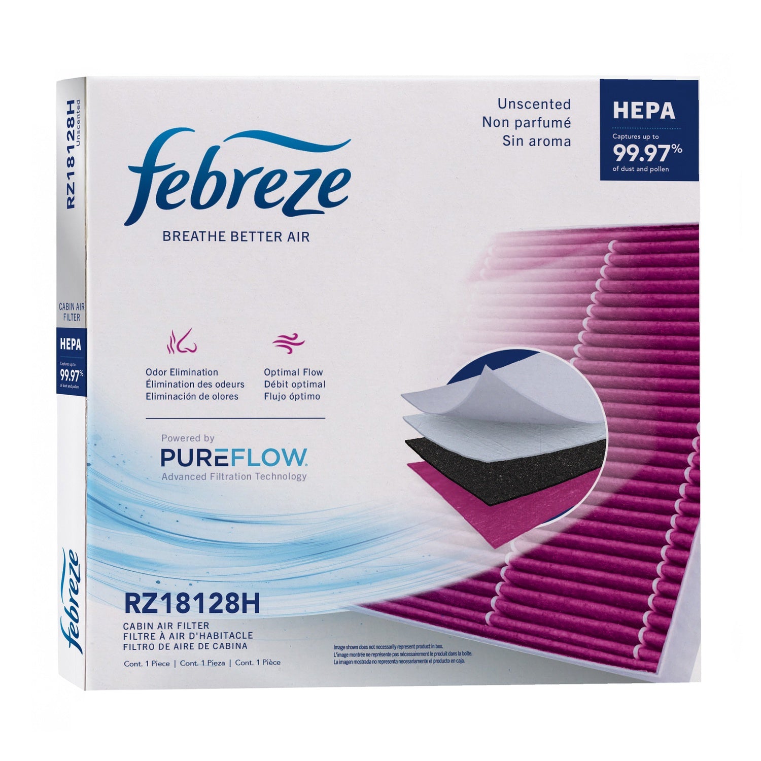 Febreze Odor Control HEPA Cabin Air Filter by PUREFLOW RZ18128H | Fits 2023 Hyundai Ioniq 6