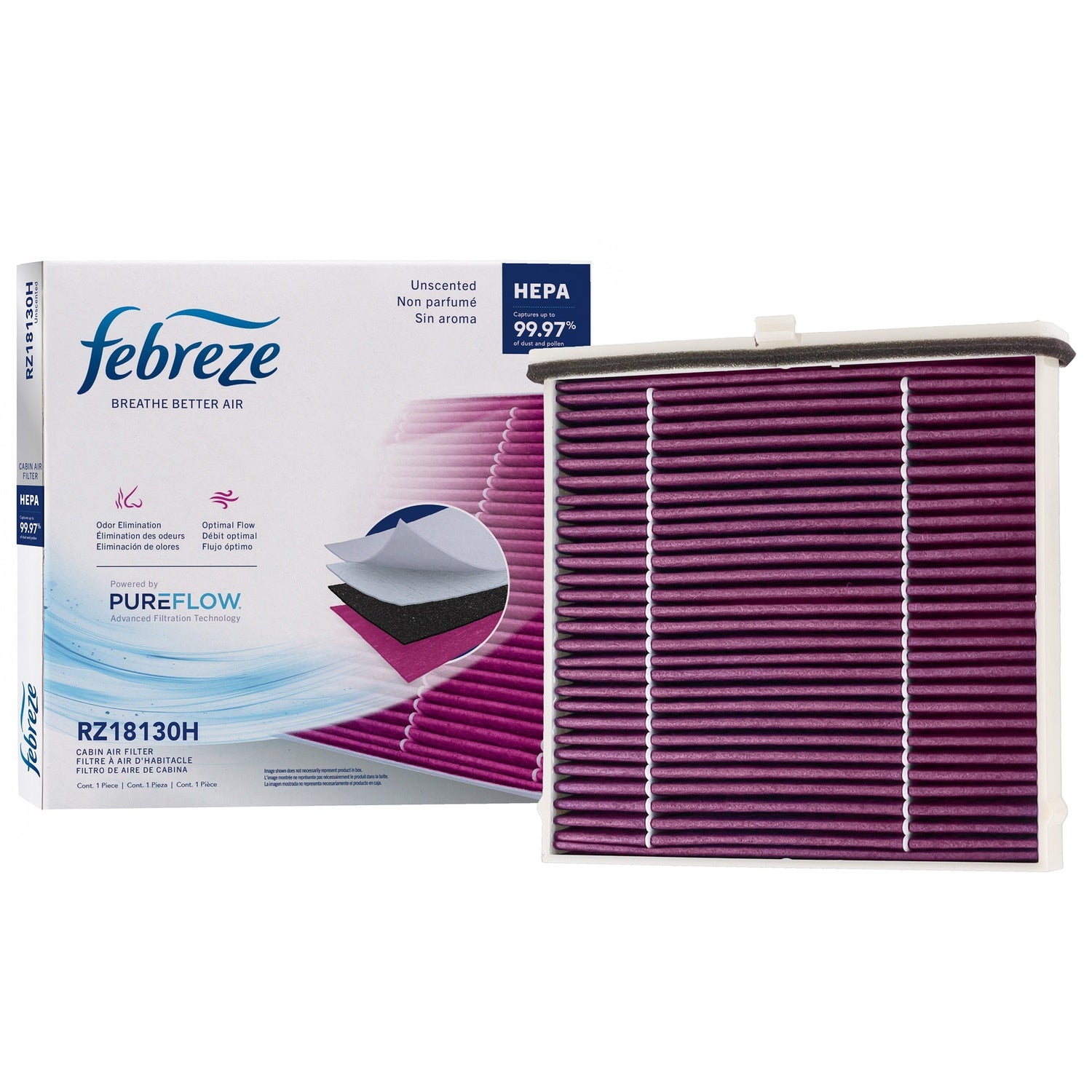 Febreze Odor Control HEPA Cabin Air Filter by PUREFLOW RZ18130H | Fits 2021 Mazda CX-30