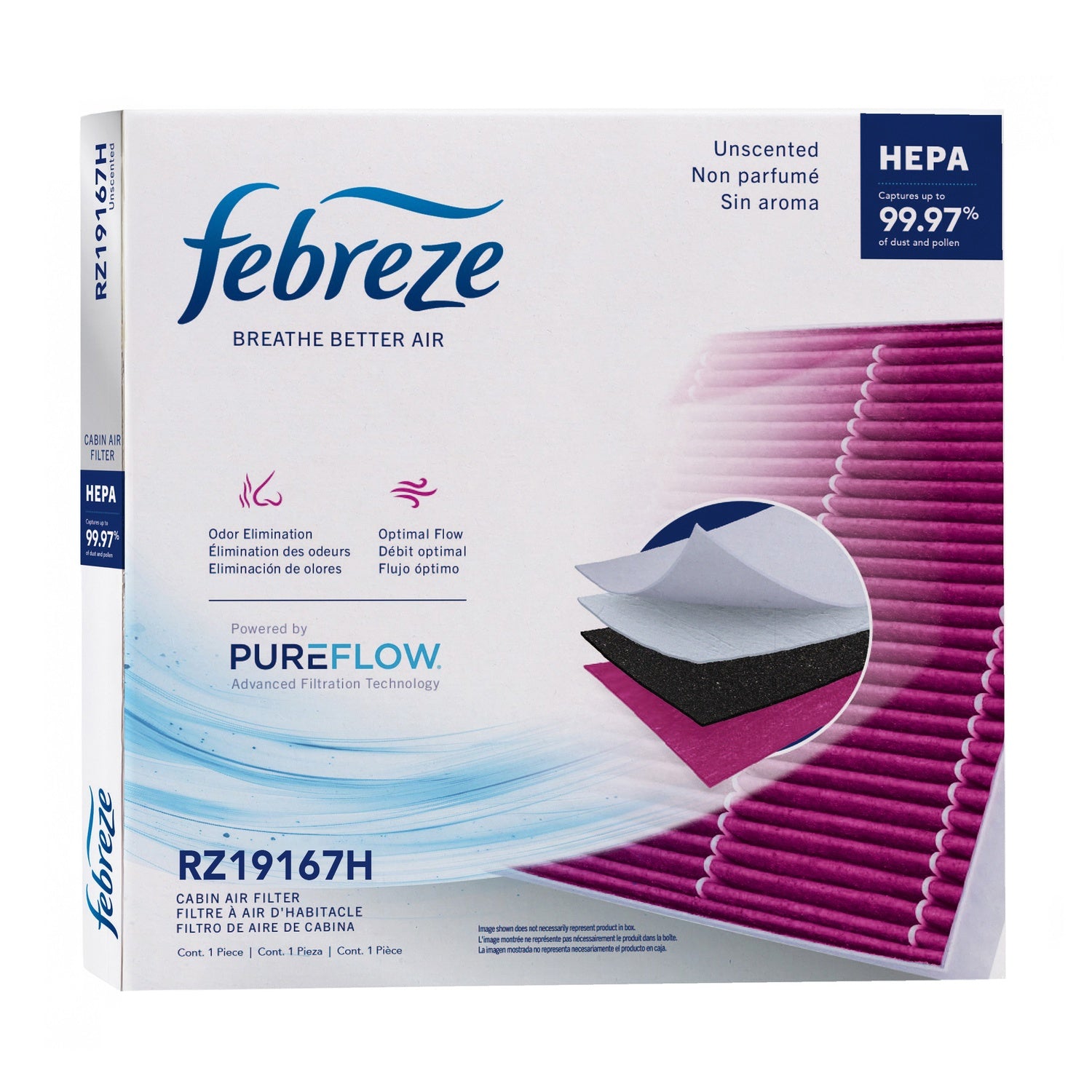 Febreze Odor Control HEPA Cabin Air Filter by PUREFLOW RZ19167H | Fits 2012 Acura RL