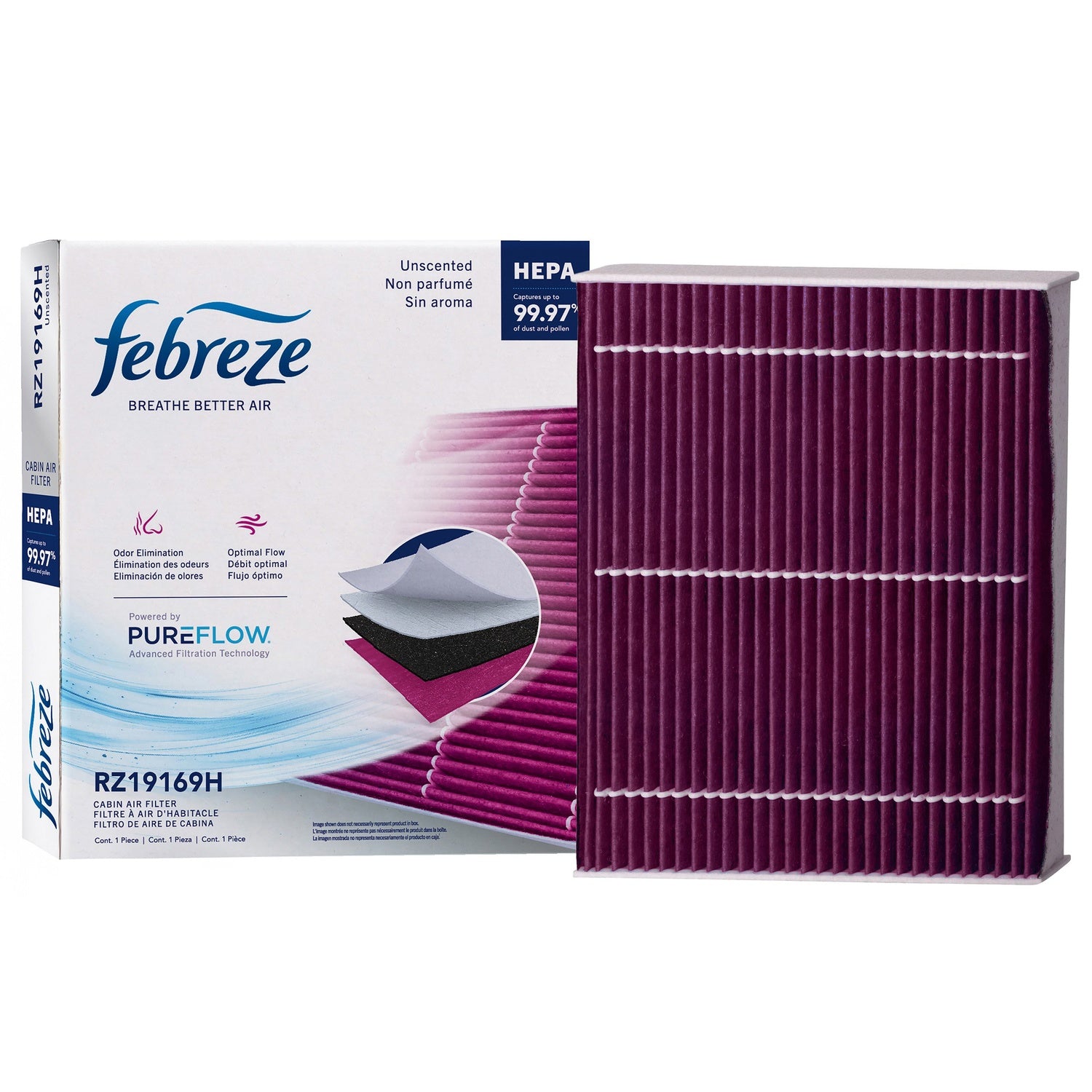 Febreze Odor Control HEPA Cabin Air Filter by PUREFLOW RZ19169H | Fits 2026 Ford Explorer