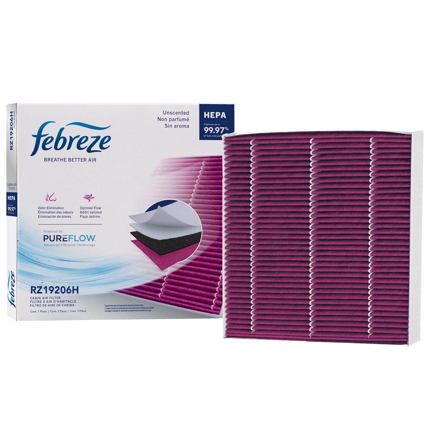 Febreze Odor Control HEPA Cabin Air Filter by PUREFLOW RZ19206H | Fits 2026 Dodge Durango