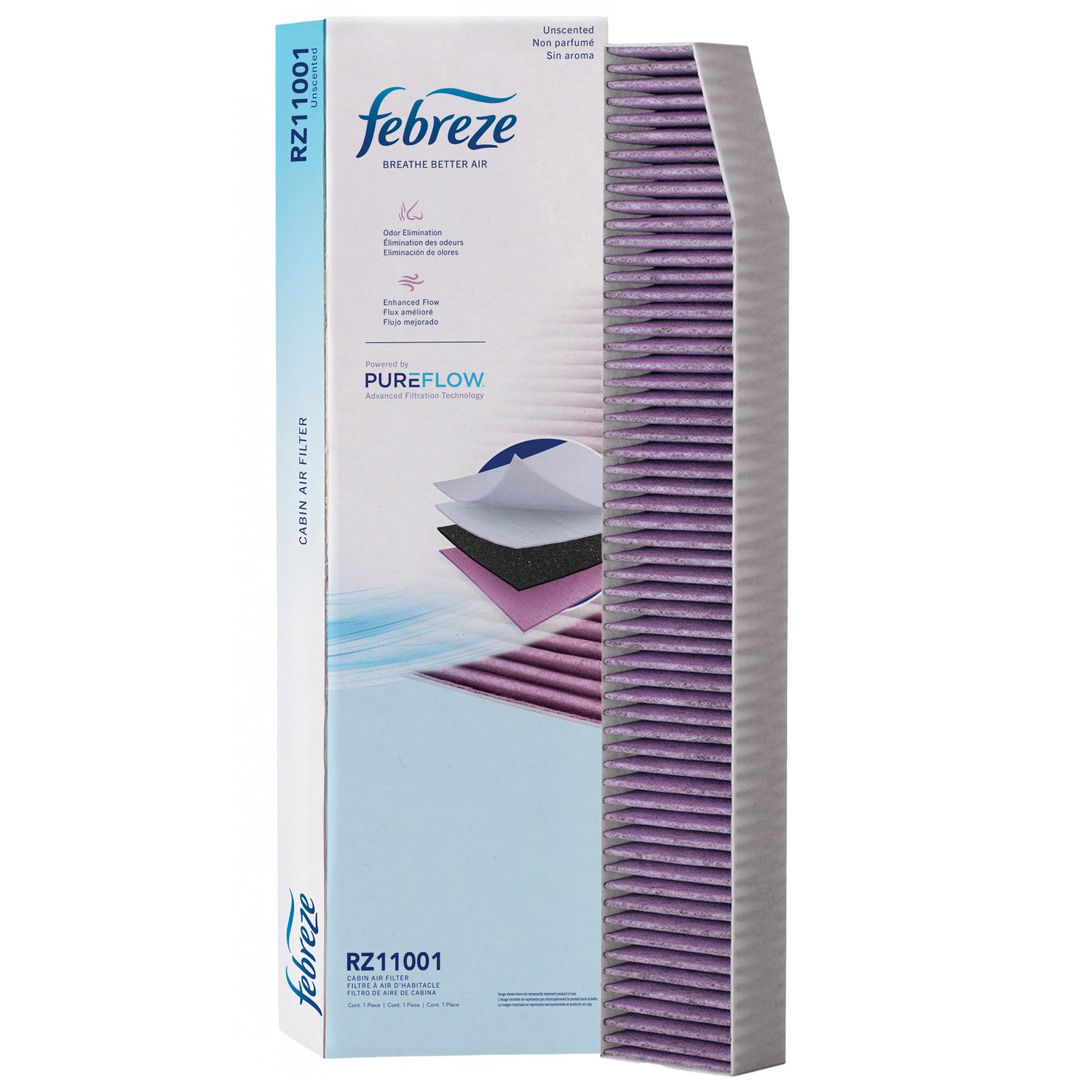 Febreze Odor Control Cabin Air Filter by PUREFLOW RZ11001 | Fits 2001 Jeep Grand Cherokee