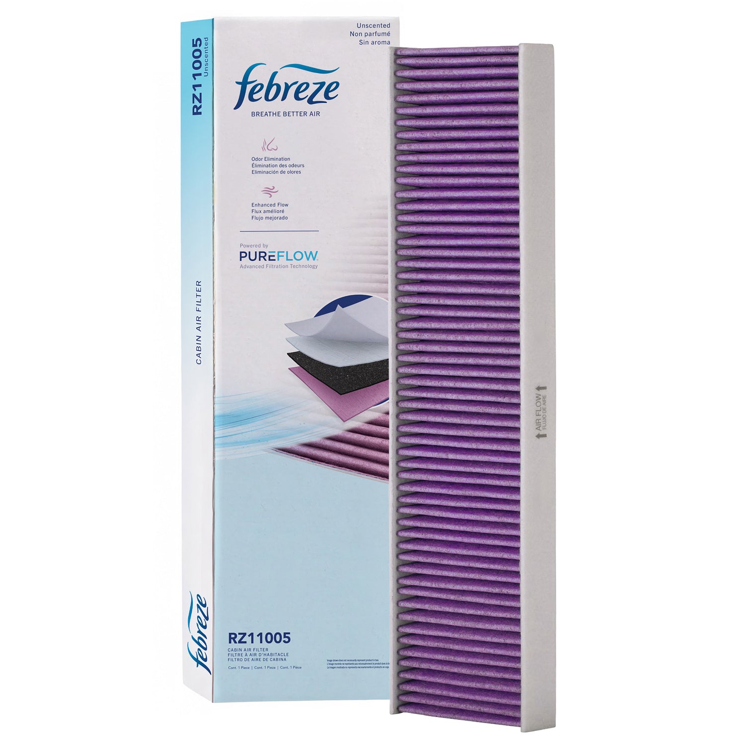 Febreze Odor Control Cabin Air Filter by PUREFLOW RZ11005 | Fits 2013 Mini Cooper Paceman