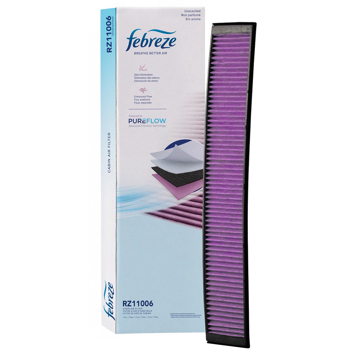 Febreze Odor Control Cabin Air Filter by PUREFLOW RZ11006 | Fits 2000 BMW 323Ci
