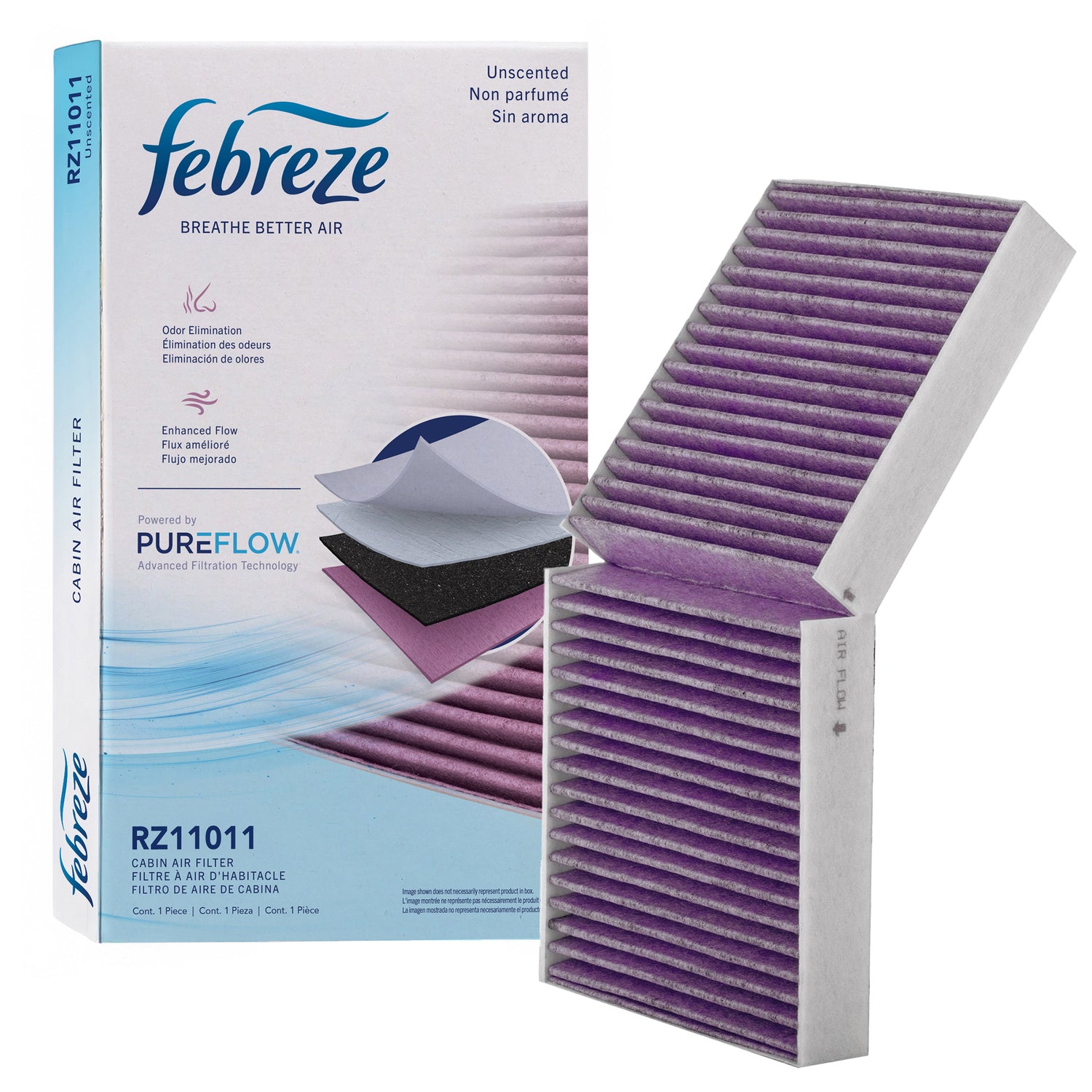 Febreze Odor Control Cabin Air Filter by PUREFLOW RZ11011 | Fits 2010 Mercedes-Benz SLK350