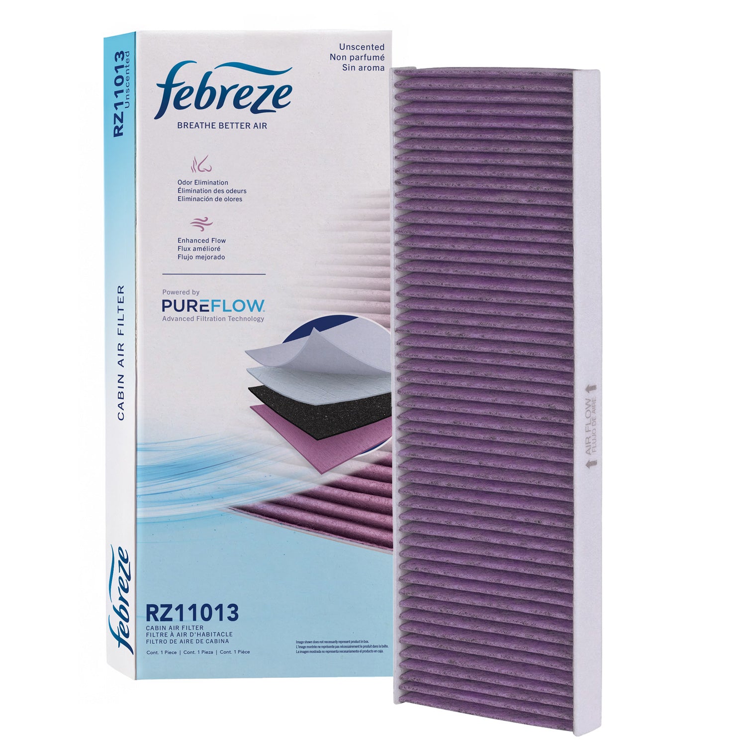 Febreze Odor Control Cabin Air Filter by PUREFLOW RZ11013 | Fits 2002 Saturn L100