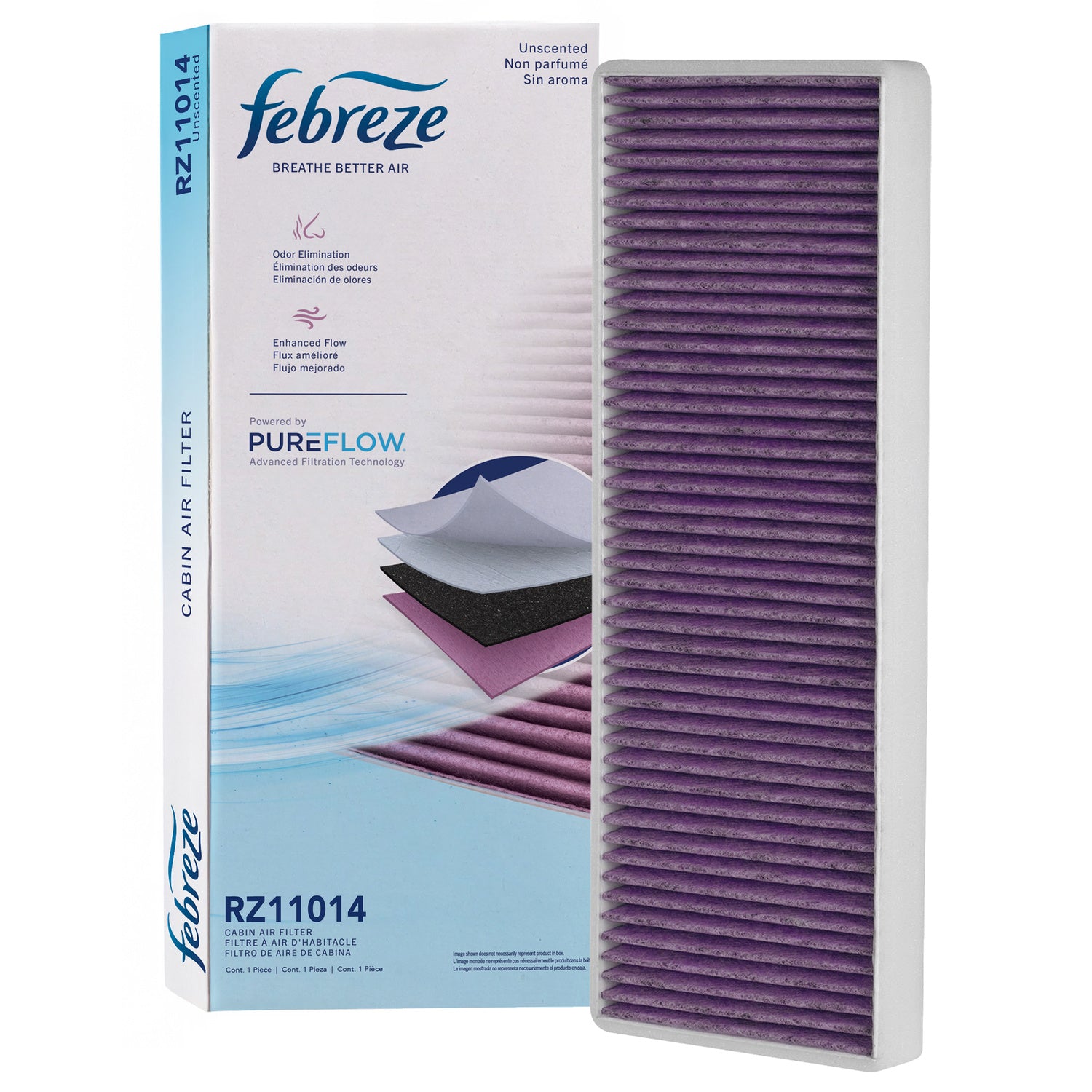 Febreze Odor Control Cabin Air Filter by PUREFLOW RZ11014 | Fits 1998 Audi A4 Quattro