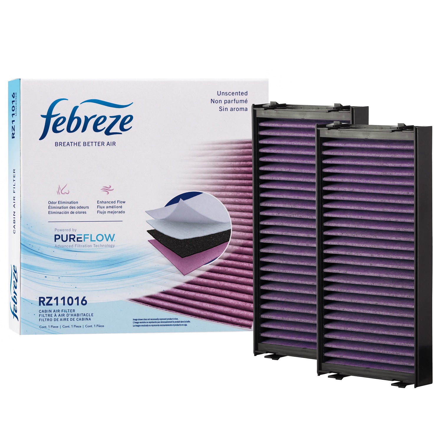 Febreze Odor Control Cabin Air Filter by PUREFLOW RZ11016 | Fits 2013 BMW X6