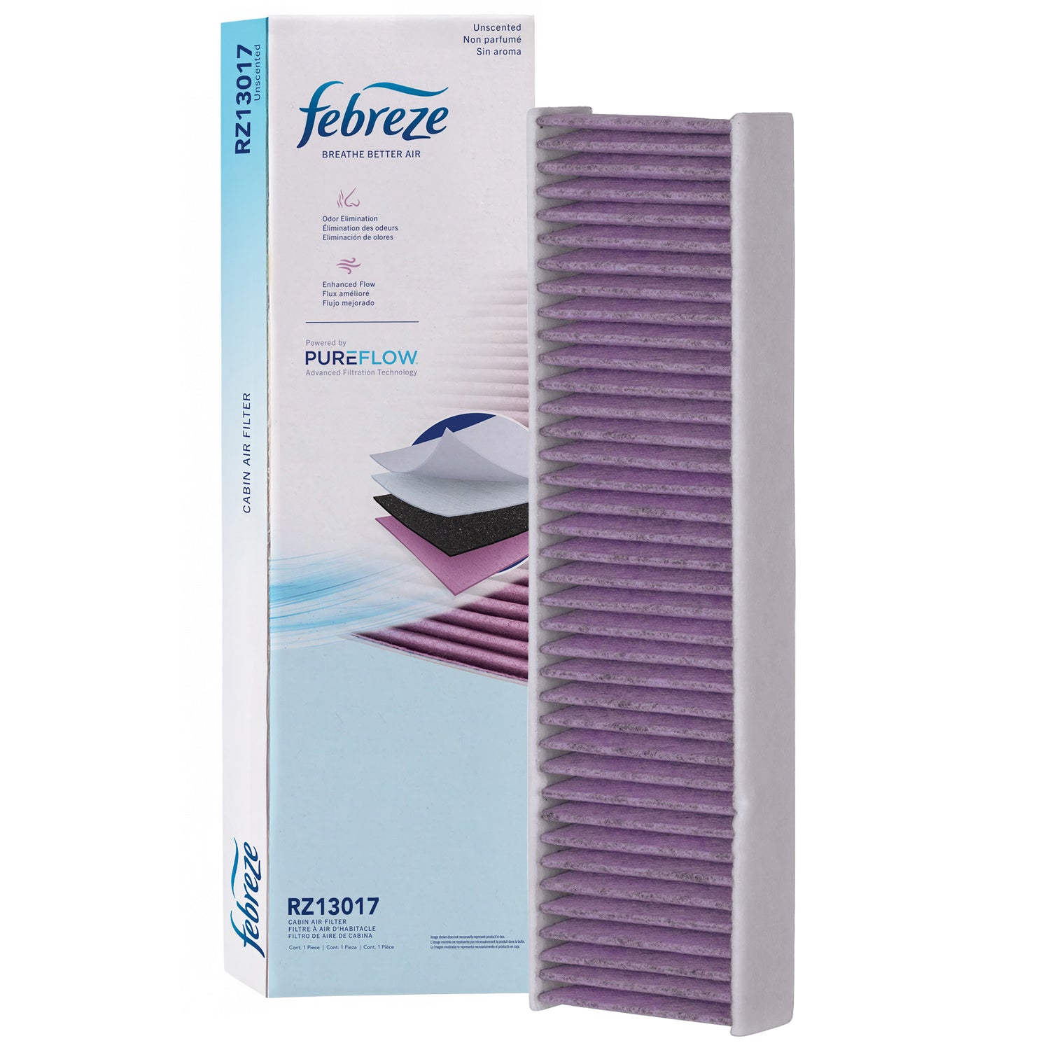 Febreze Odor Control Cabin Air Filter by PUREFLOW RZ13017 | Fits 2015 Porsche Boxster