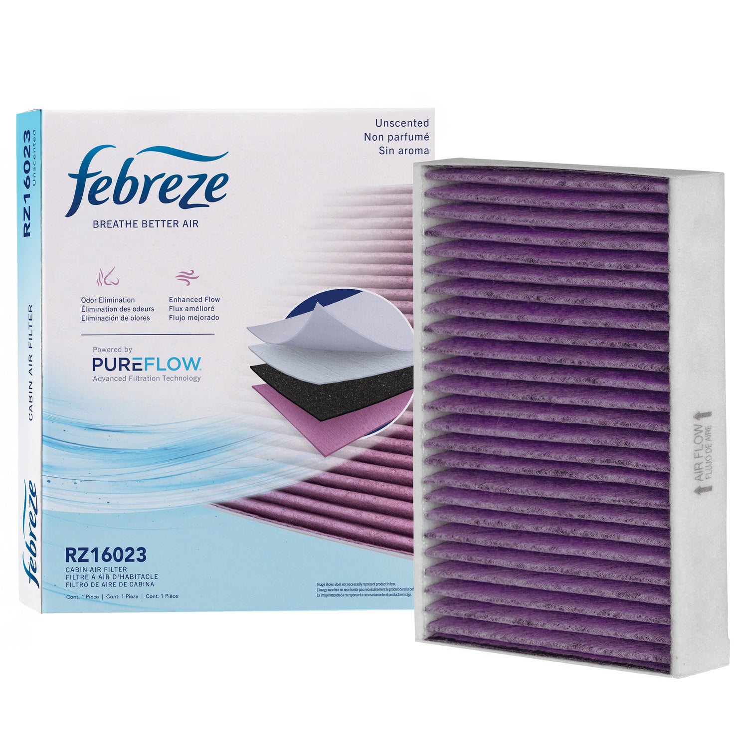 Febreze Odor Control Cabin Air Filter by PUREFLOW RZ16023 | Fits 2016 Mercedes-Benz Metris