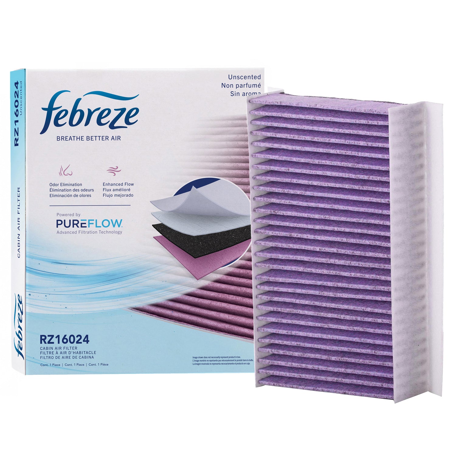 Febreze Odor Control Cabin Air Filter by PUREFLOW RZ16024 | Fits 2019 Jeep Renegade