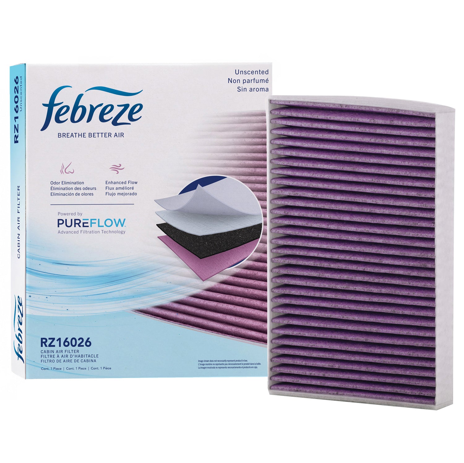 Febreze Odor Control Cabin Air Filter by PUREFLOW RZ16026 | Fits 2012 Tesla S