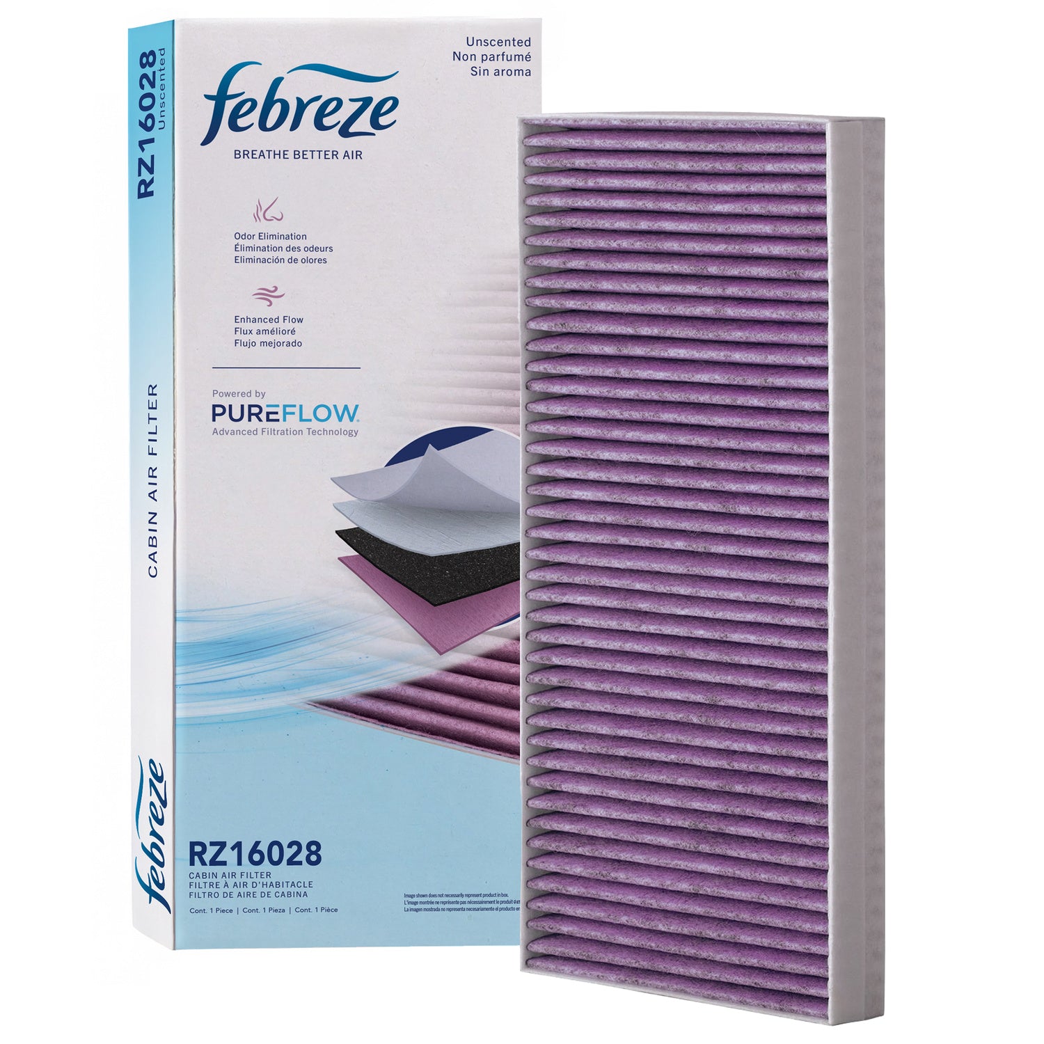 Febreze Odor Control Cabin Air Filter by PUREFLOW RZ16028 | Fits 2004 Chevrolet Chevy