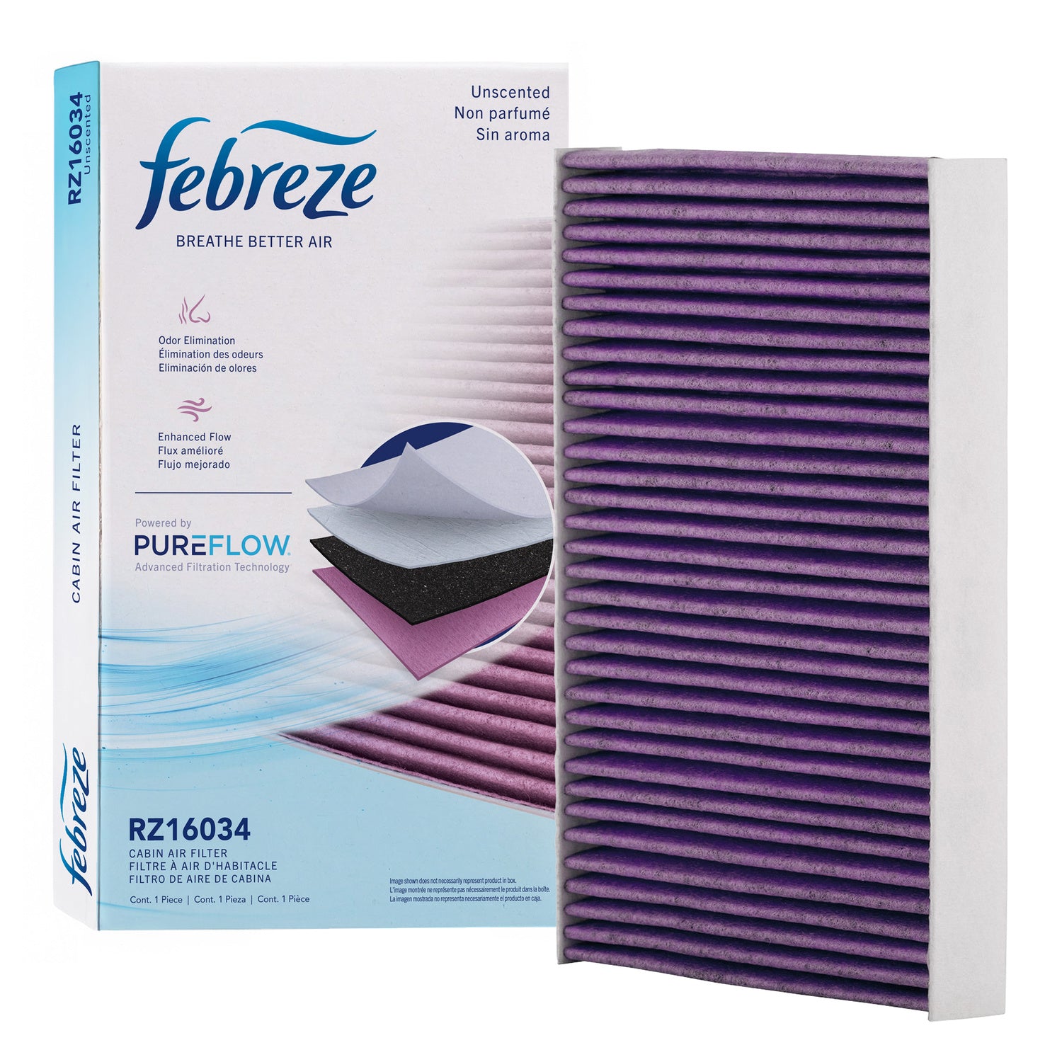 Febreze Odor Control Cabin Air Filter by PUREFLOW RZ16034 | Fits 2013 Land Rover LR4