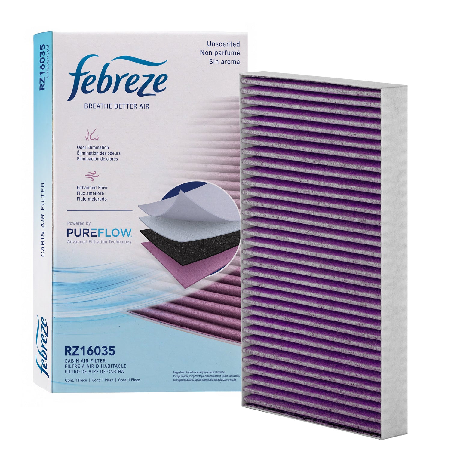 Febreze Odor Control Cabin Air Filter by PUREFLOW RZ16035 | Fits 2021 Maserati Levante