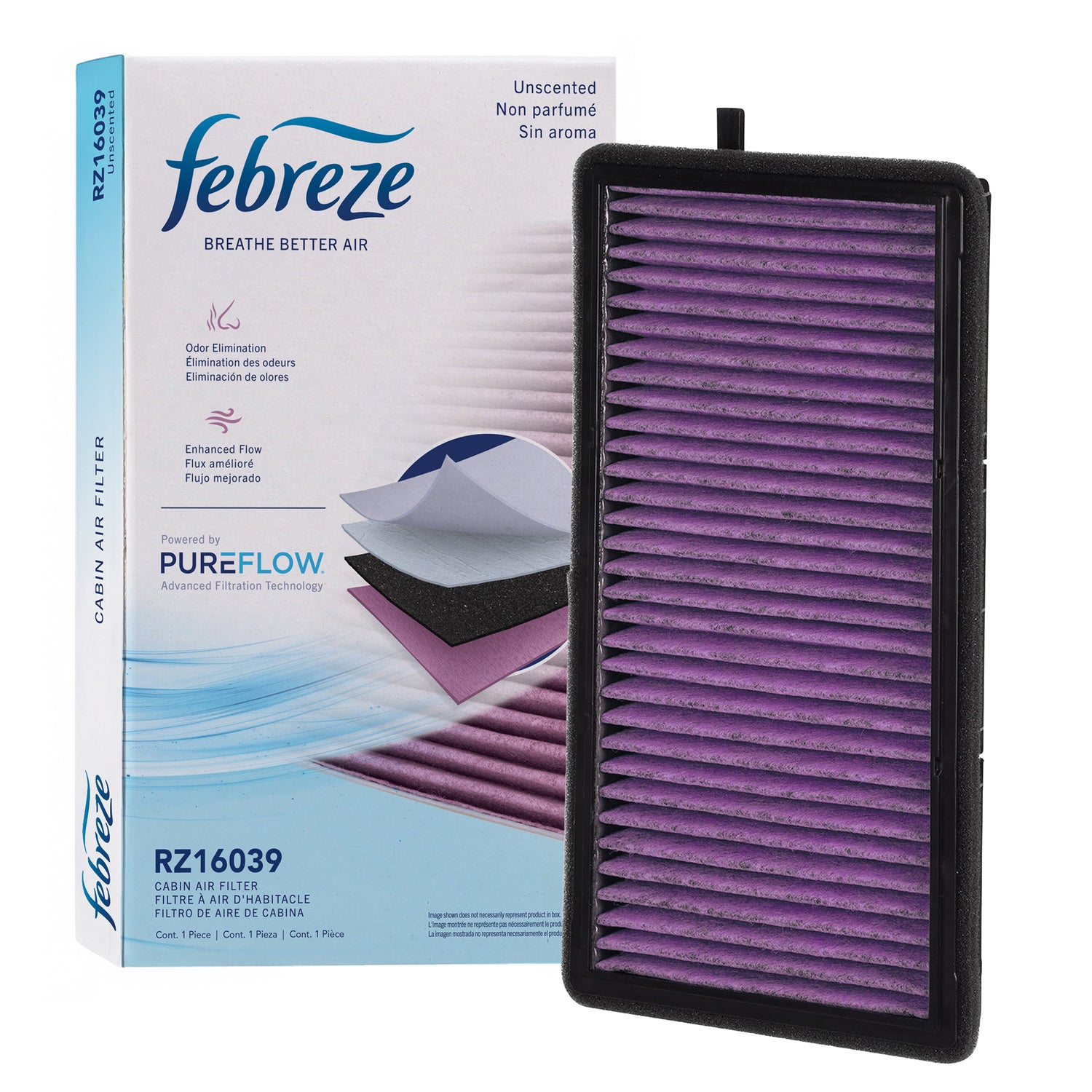 Febreze Odor Control Cabin Air Filter by PUREFLOW RZ16039 | Fits 1995 BMW 318i