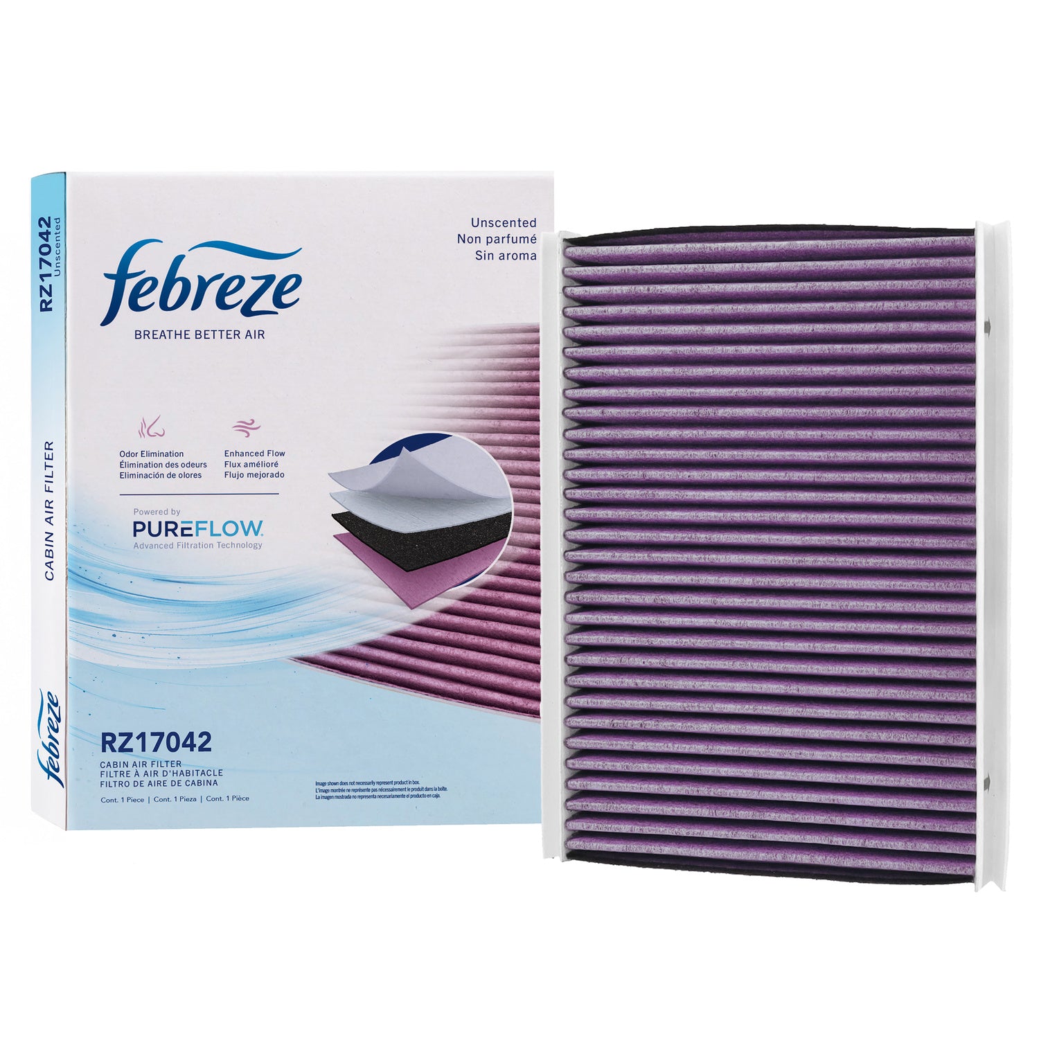 Febreze Odor Control Cabin Air Filter by PUREFLOW RZ17042 | Fits 2011 Hyundai Elantra