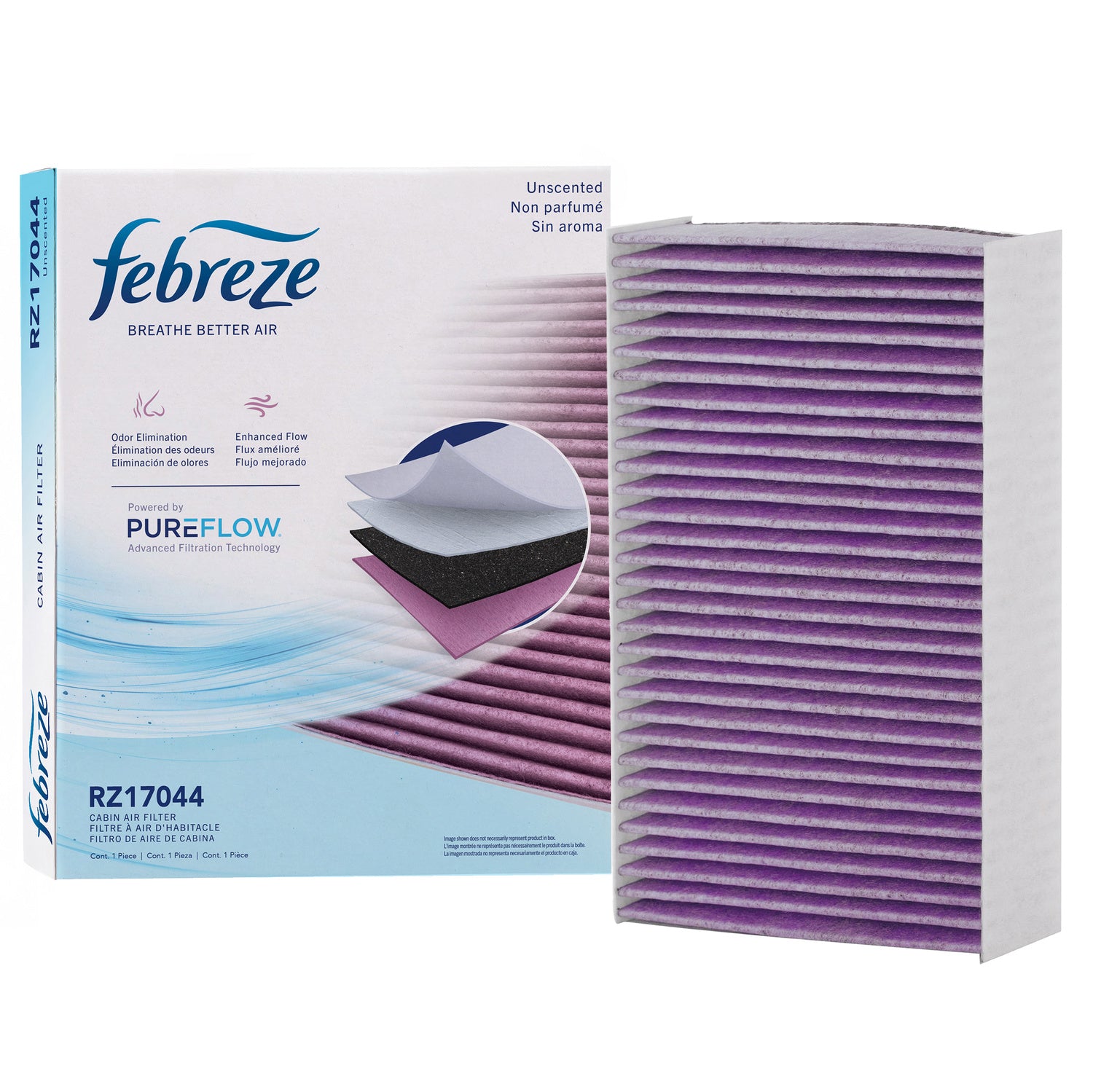 Febreze Odor Control Cabin Air Filter by PUREFLOW RZ17044 | Fits 2022 Renault Kangoo