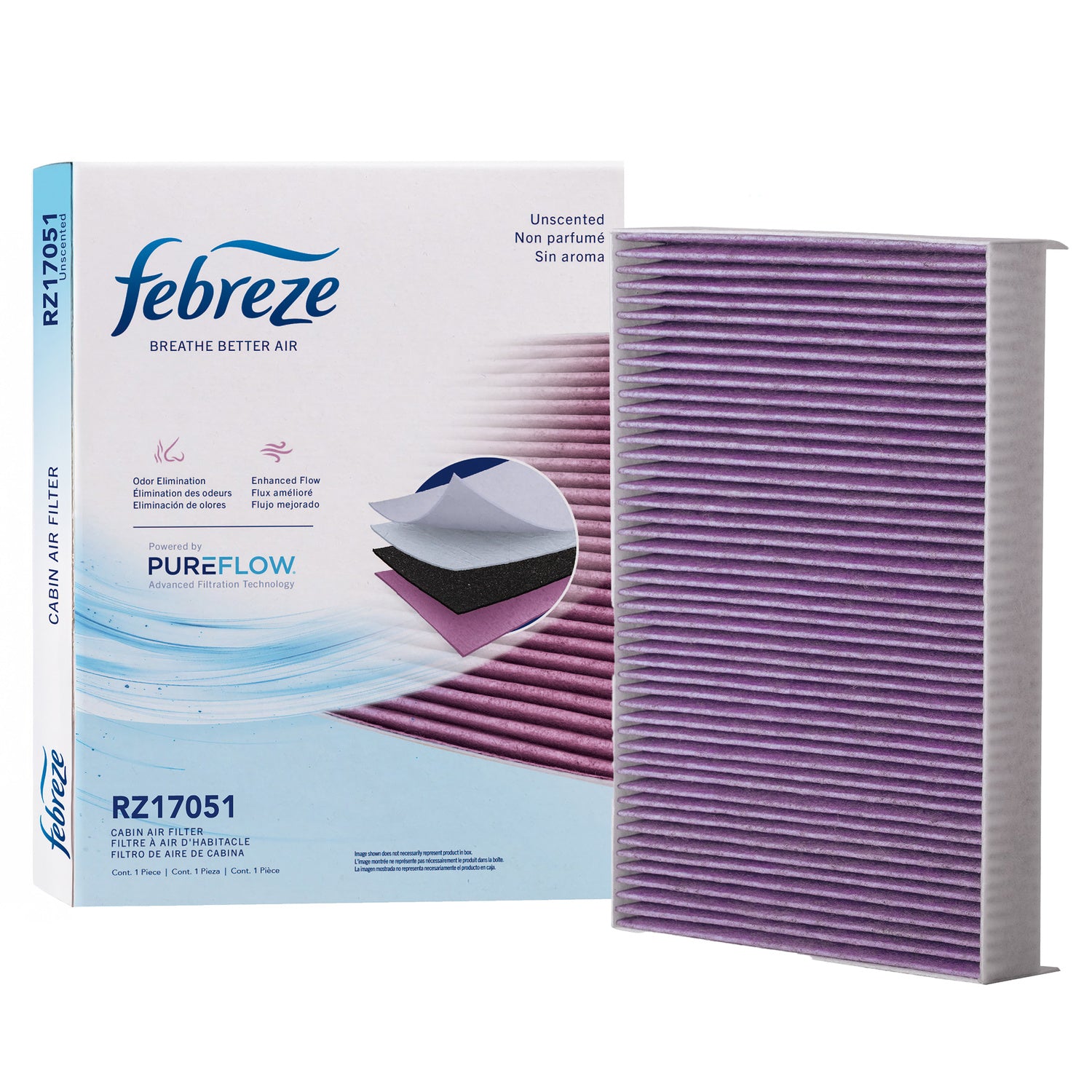 Febreze Odor Control Cabin Air Filter by PUREFLOW RZ17051 | Fits 2005 Lincoln LS