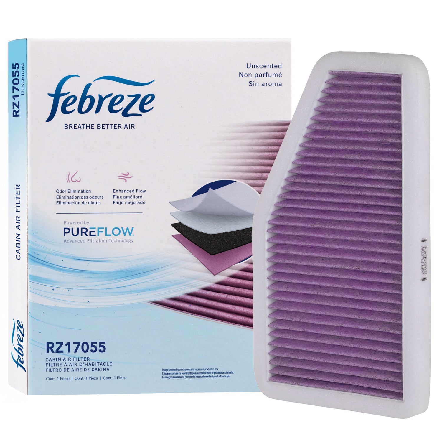 Febreze Odor Control Cabin Air Filter by PUREFLOW RZ17055 | Fits 2007 Mercury Mariner
