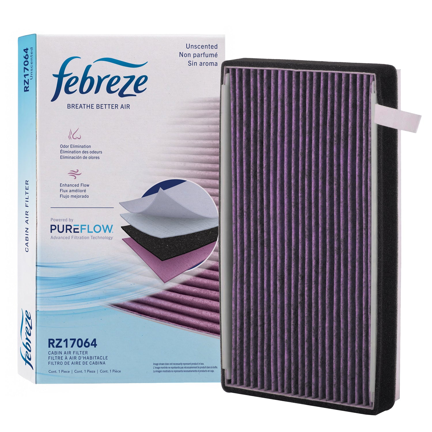 Febreze Odor Control Cabin Air Filter by PUREFLOW RZ17064 | Fits 2010 Chevrolet Impala