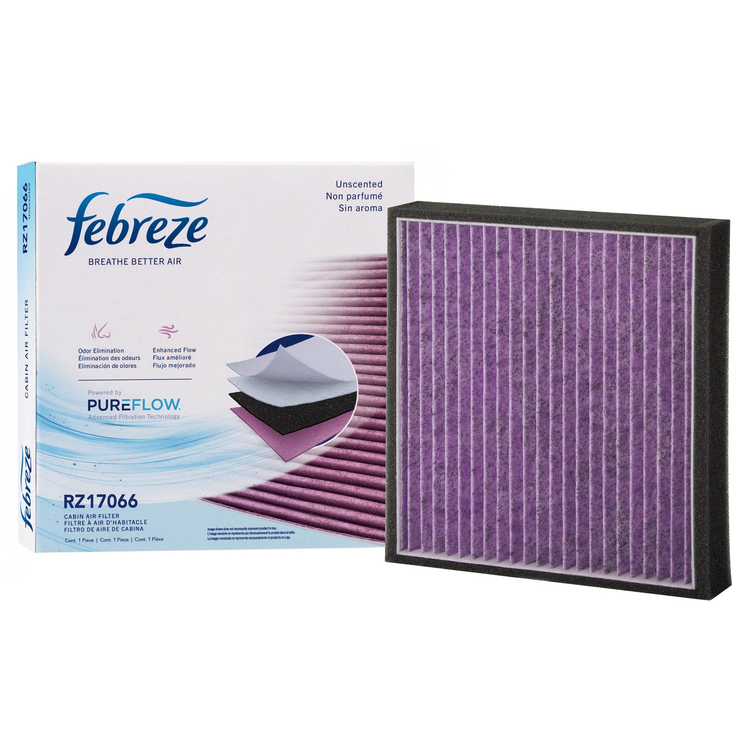 Febreze Odor Control Cabin Air Filter by PUREFLOW RZ17066 | Fits 2009 Mazda CX-9