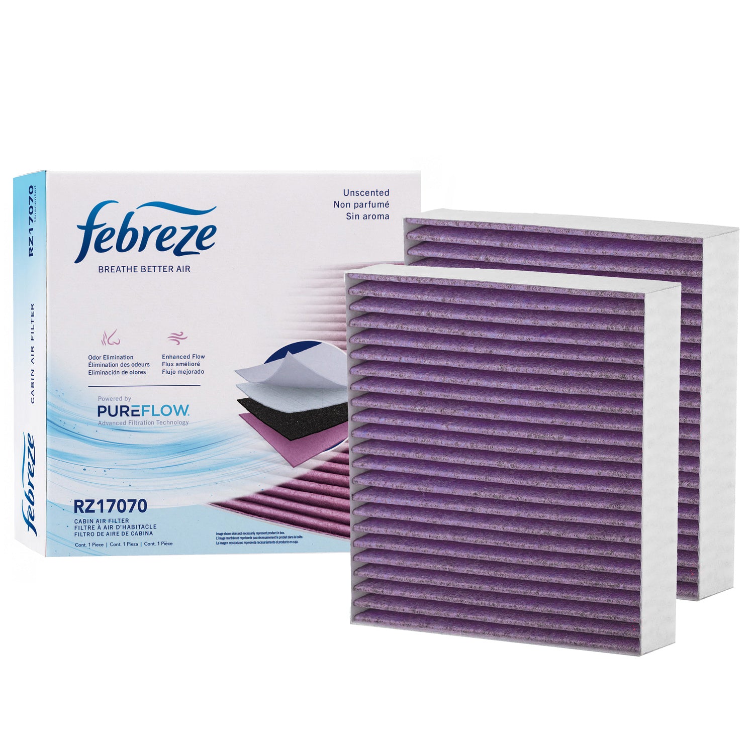 Febreze Odor Control Cabin Air Filter by PUREFLOW RZ17070 | Fits 2017 BMW X3