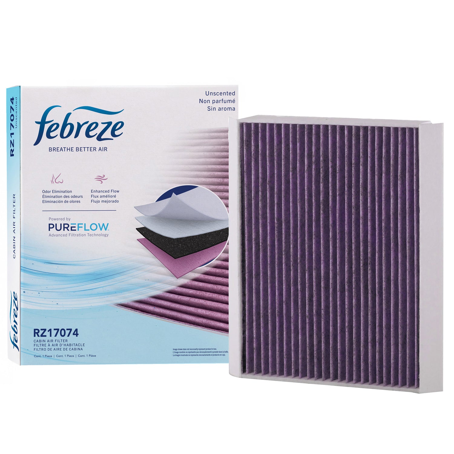 Febreze Odor Control Cabin Air Filter by PUREFLOW RZ17074 | Fits 2015 Hyundai Elantra GT
