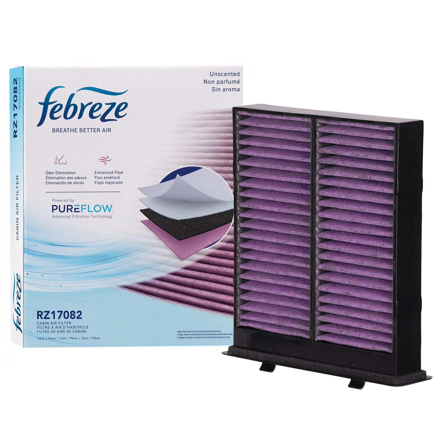 Febreze Odor Control Cabin Air Filter by PUREFLOW RZ17082 | Fits 2012 Suzuki SX4