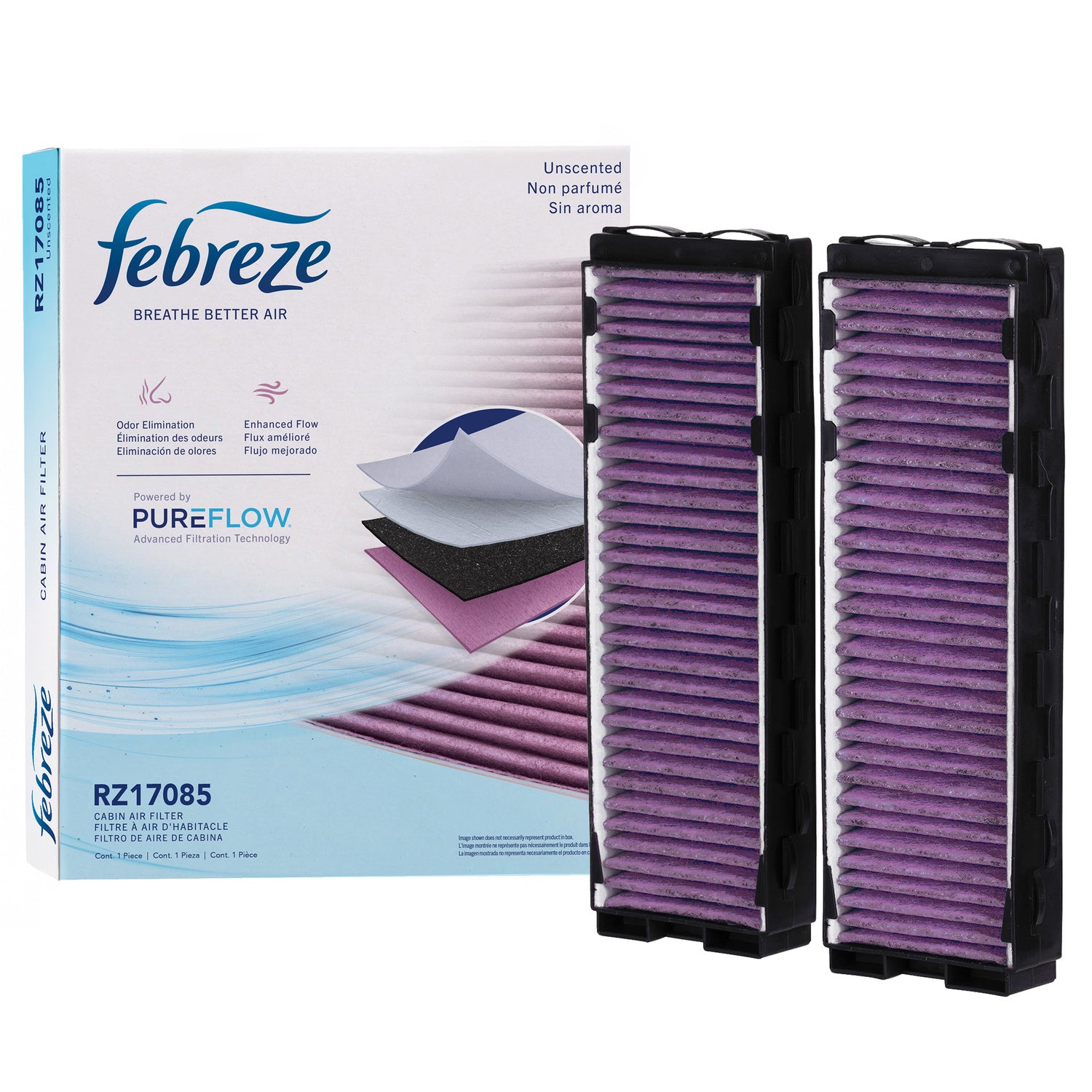 Febreze Odor Control Cabin Air Filter by PUREFLOW RZ17085 | Fits 2003 Nissan Maxima