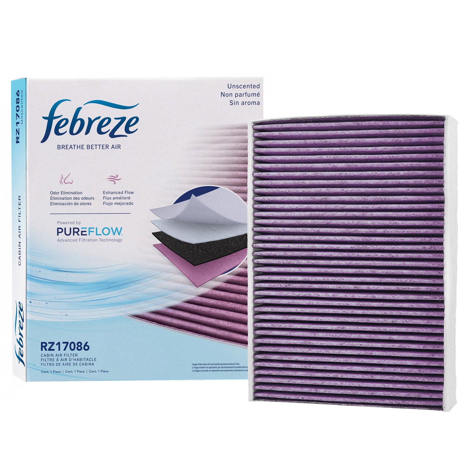 Febreze Odor Control Cabin Air Filter by PUREFLOW RZ17086 | Fits 2023 Land Rover Range Rover Evoque