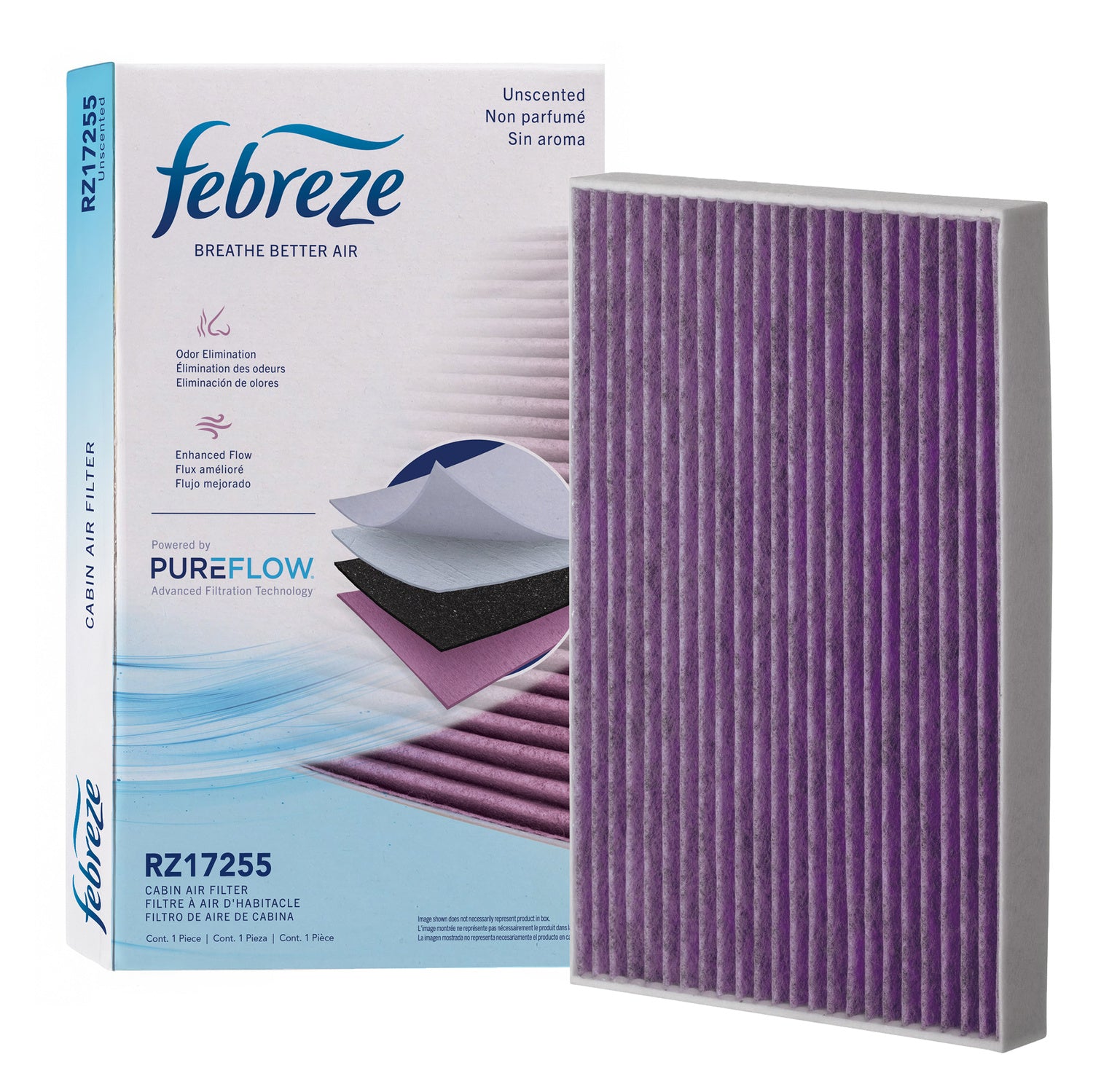 Febreze Odor Control Cabin Air Filter by PUREFLOW RZ17255 | Fits 2009 Cadillac XLR