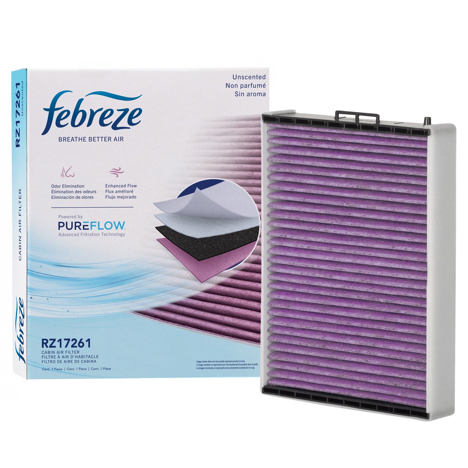 Febreze Odor Control Cabin Air Filter by PUREFLOW RZ17261 | Fits 1999 Hyundai Sonata